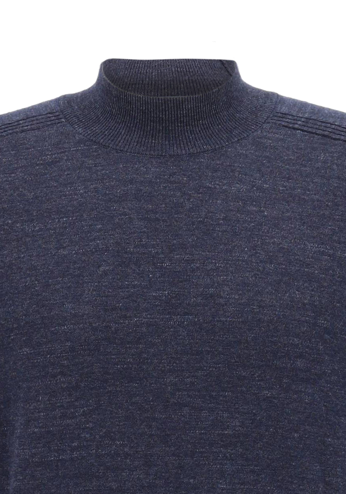 OLYMP modern fit trui katoen, turtleneck, marine blauw melange OLYMP modern fit trui katoen, turtleneck, marine blauw melange