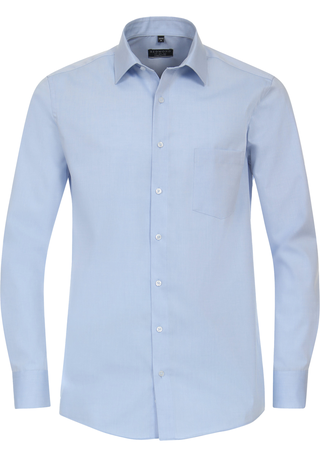 Redmond comfort fit overhemd, popeline, blauw Redmond comfort fit overhemd, popeline, blauw
