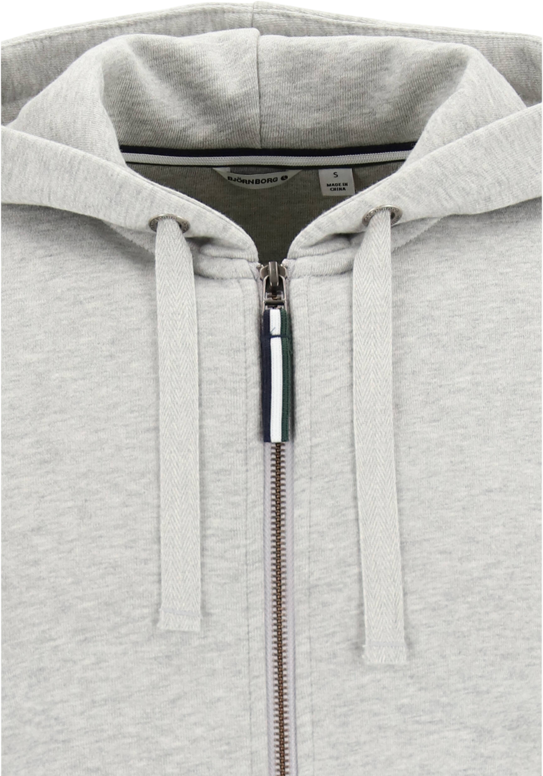 Bjorn Borg hoodie jacket, heren sweatvest dik, lichtgrijs melange Bjorn Borg hoodie jacket, heren sweatvest dik, lichtgrijs melange