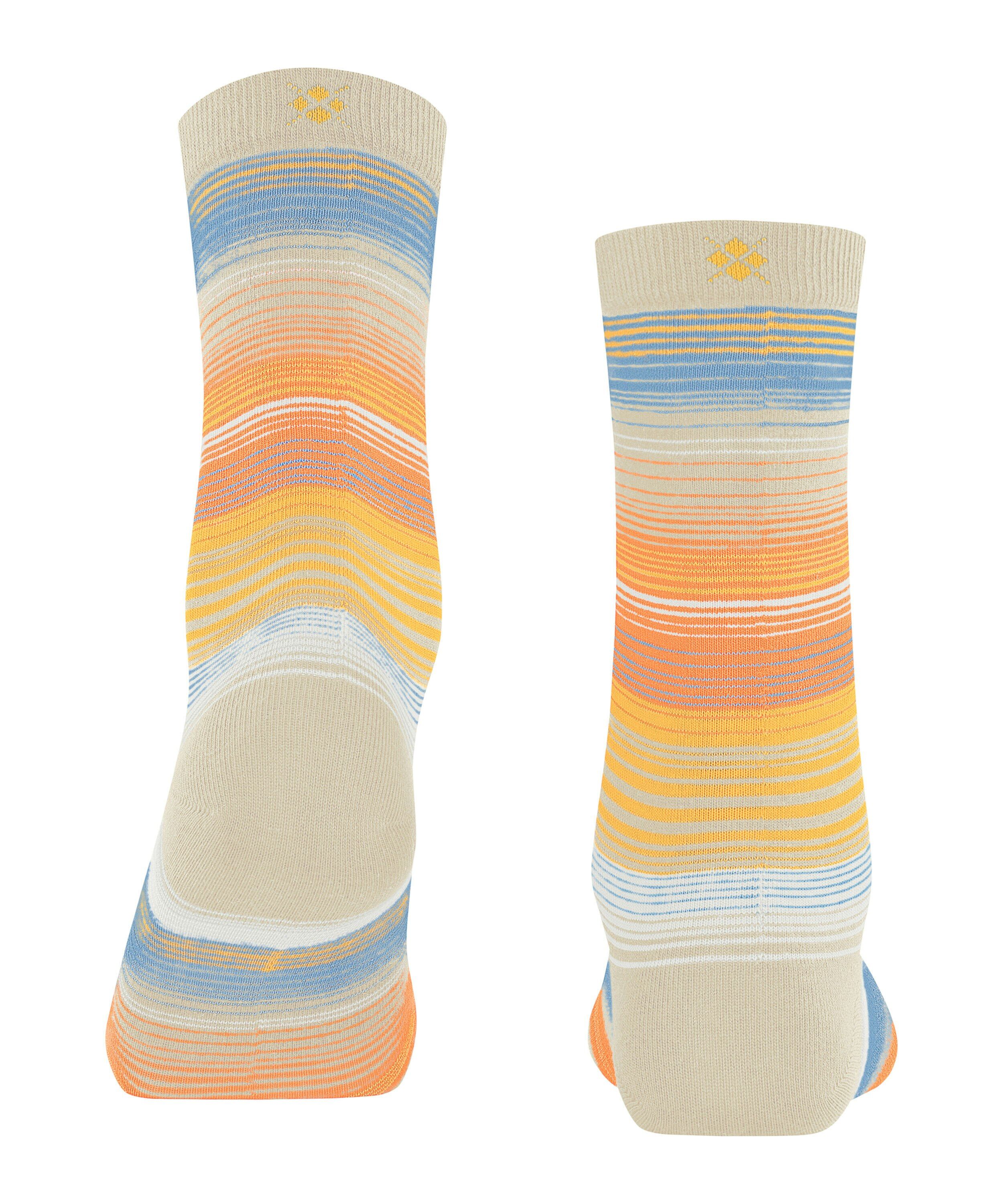 Burlington Stripe damessokken, beige (gravel)