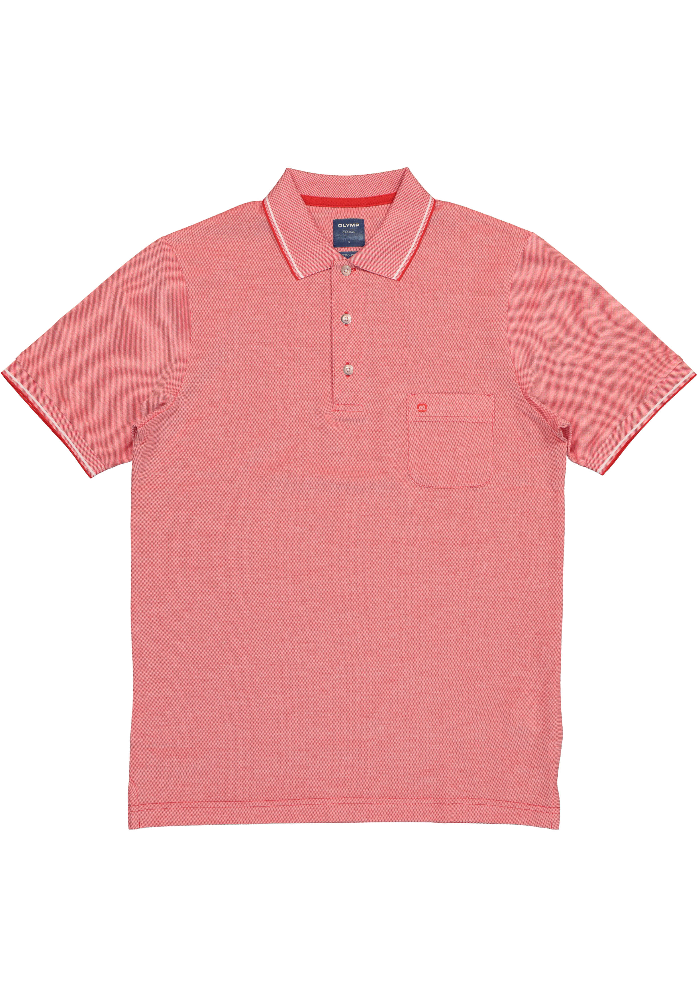 OLYMP modern fit poloshirt, rood melange