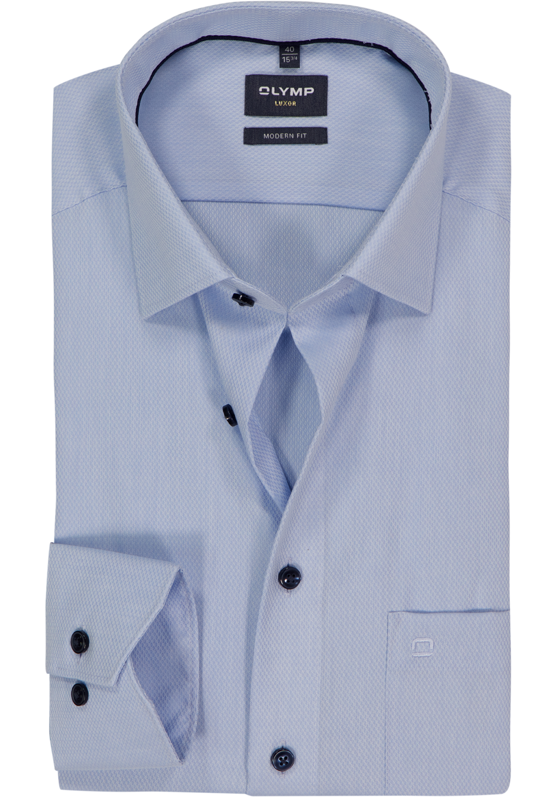 OLYMP Luxor modern fit overhemd, structuur, lichtblauw OLYMP Luxor modern fit overhemd, structuur, lichtblauw