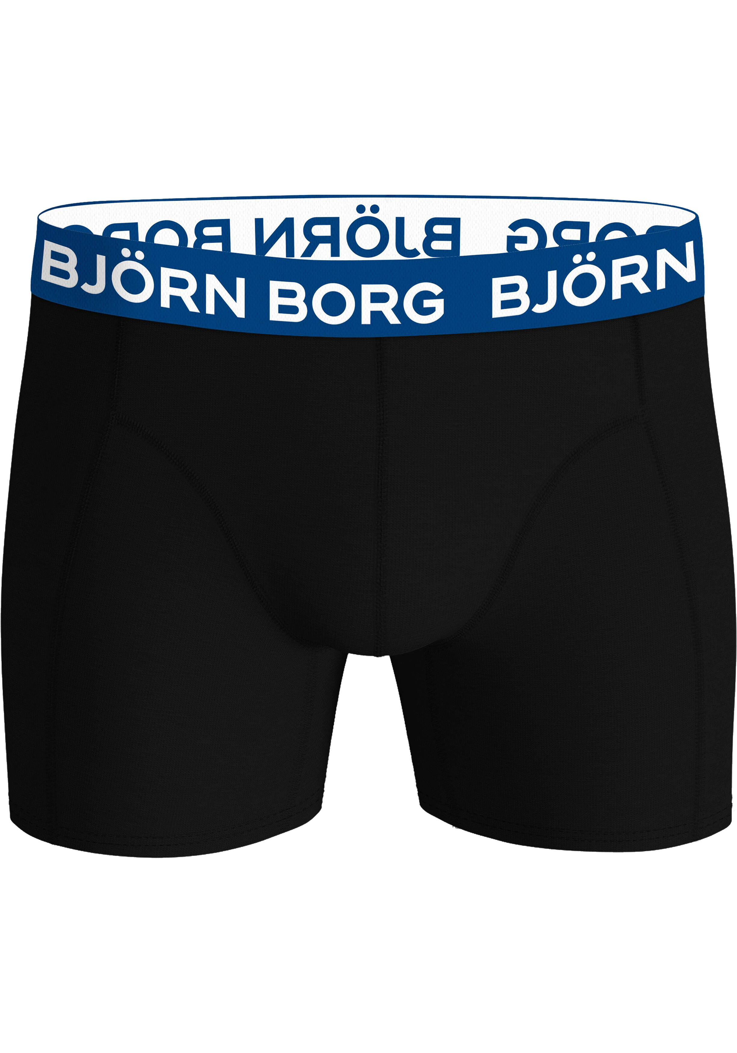 Bjorn Borg Cotton Stretch boxers, heren boxers normale lengte (5-pack), zwart, zwart, zwart, zwart, zwart