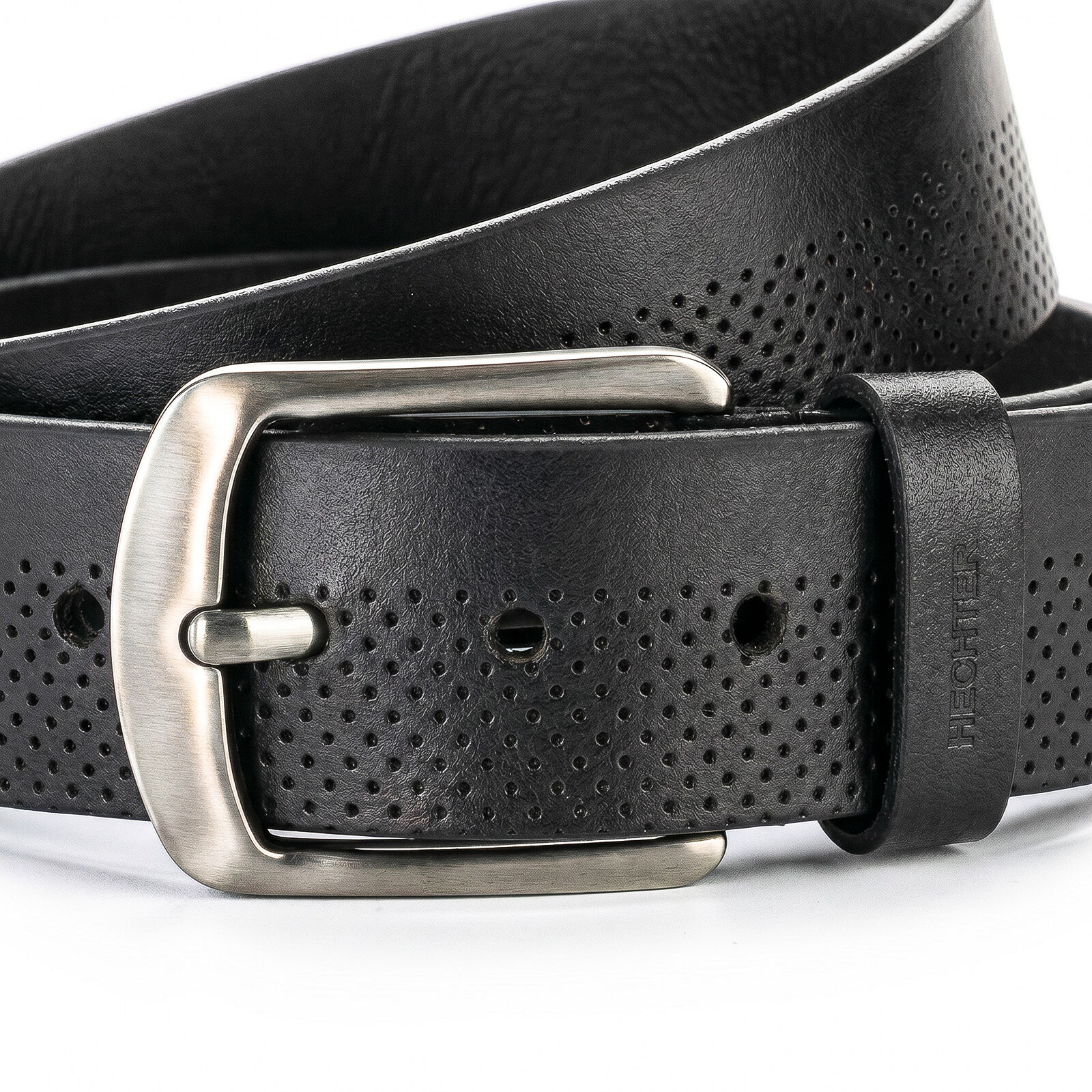 HECHTER leren heren riem, zwart