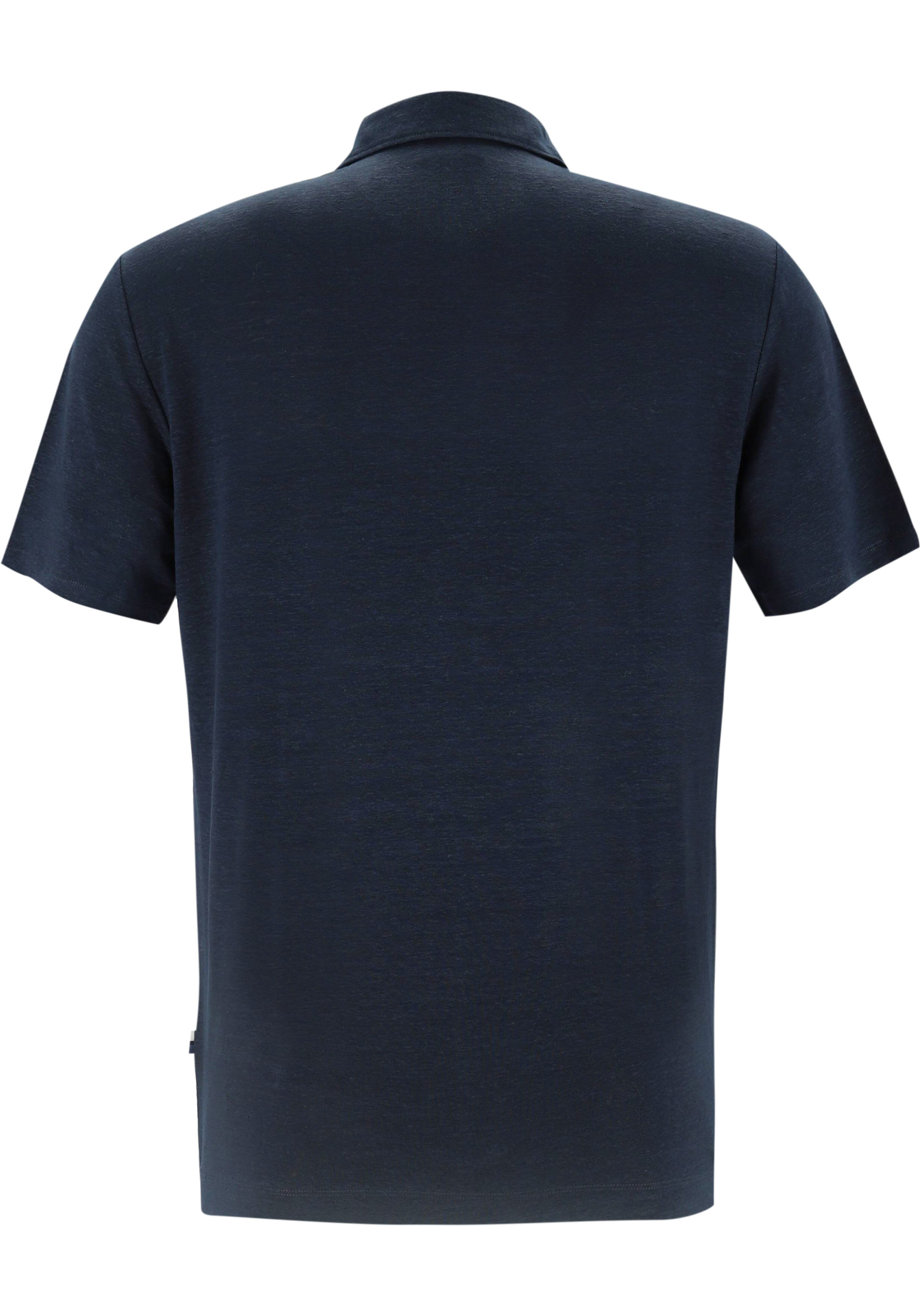 OLYMP Polo Casual, modern fit polo, donkerblauw