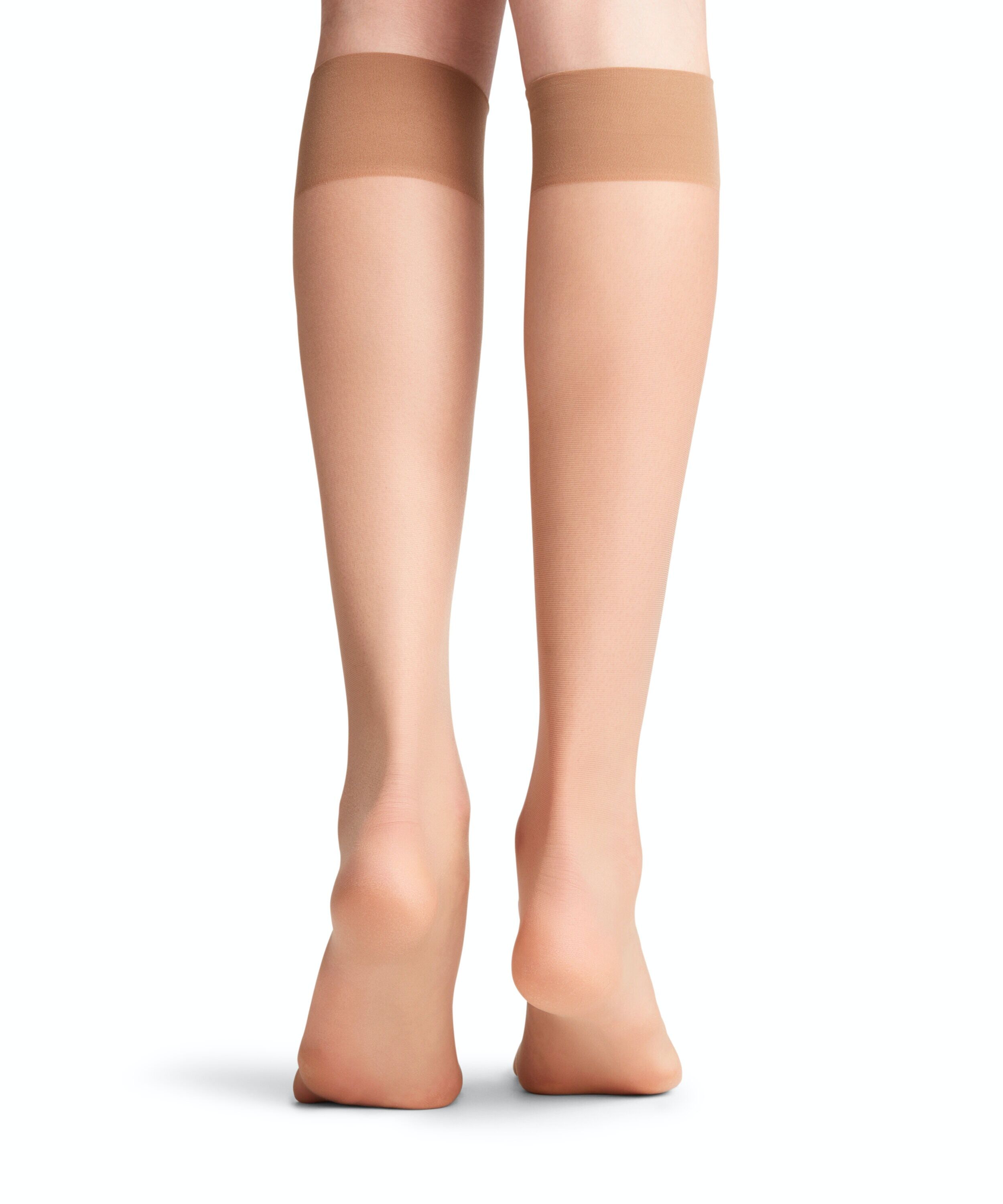 FALKE Seidenglatt 15 DEN dames kniekousen, beige (powder)