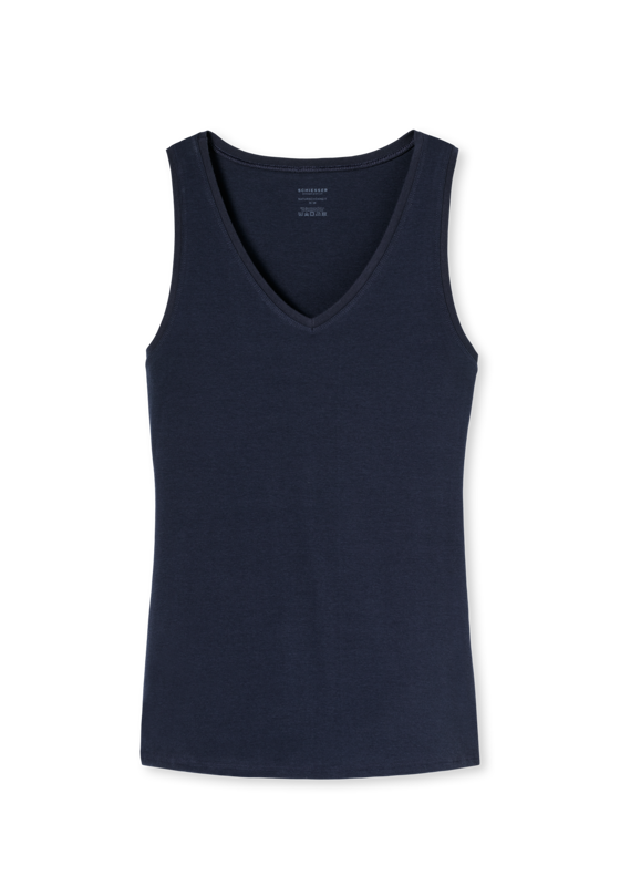 SCHIESSER Naturschonheit singlet (1-pack), dames hemd nachtblauw SCHIESSER Naturschonheit singlet (1-pack), dames hemd nachtblauw