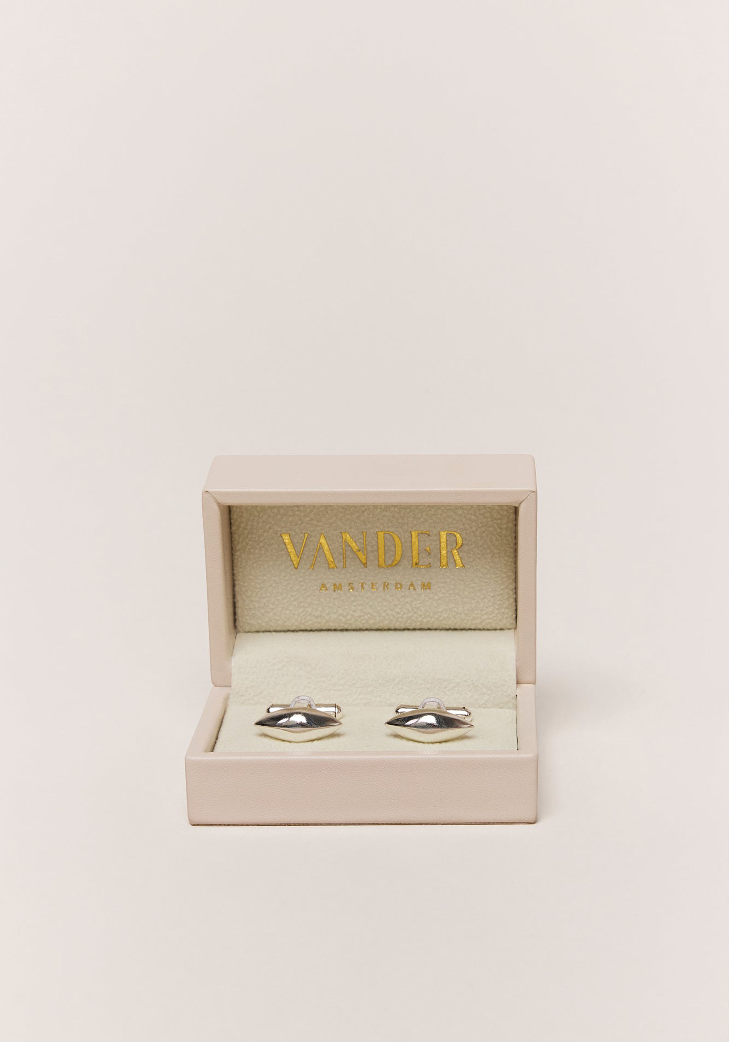 Vander Amsterdam manchetknoop Ariane, RVS, zilver