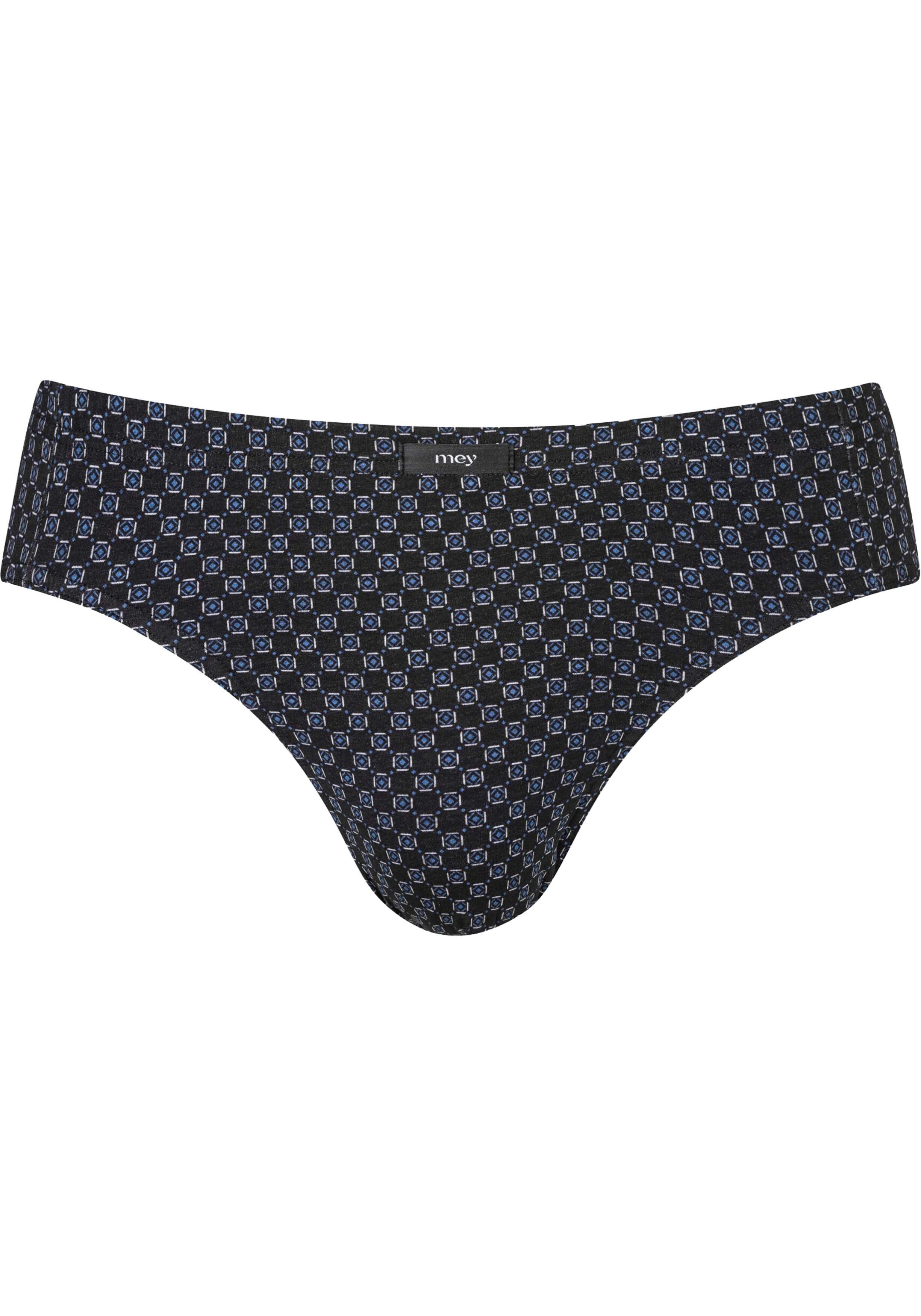 Mey heren jazz pants White Squares, slip, donker warmgrijs