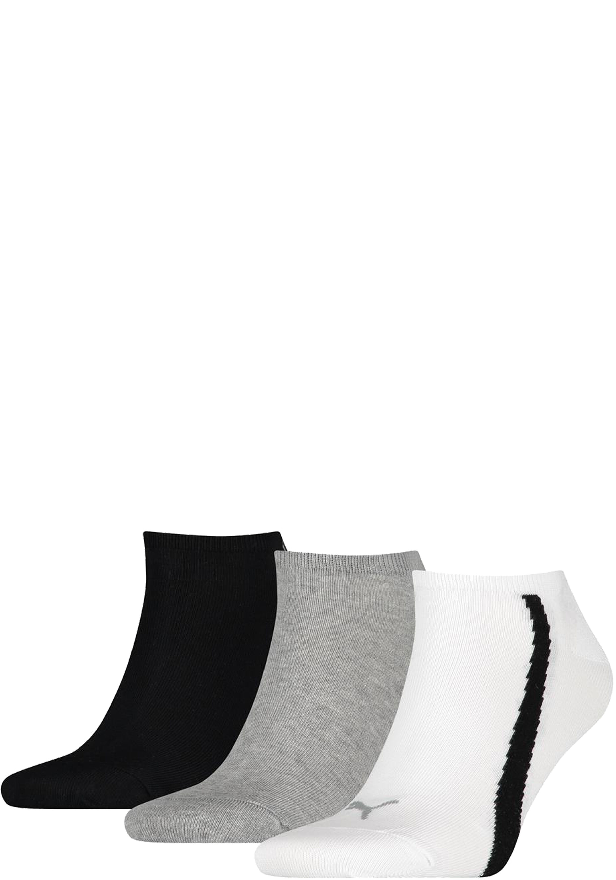 Puma Unisex Lifestyle Sneakers (3-pack), unisex enkelsokken, wit