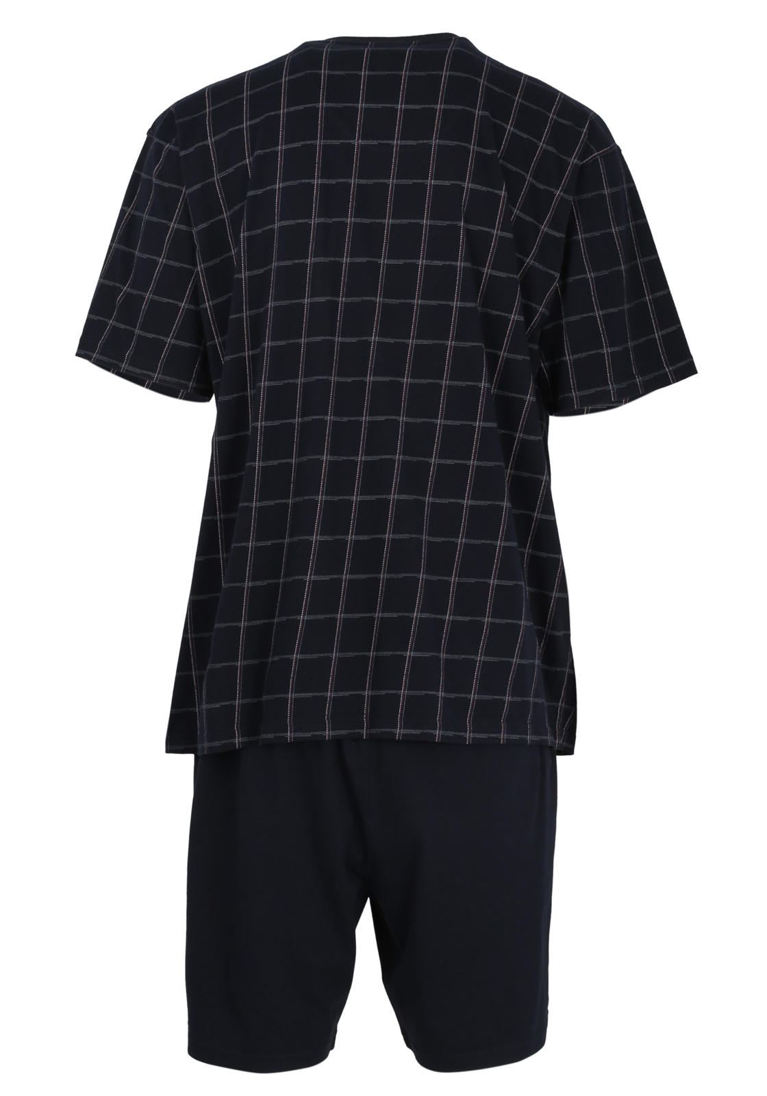 7-4046005673494-gotzberg-pyjama_HR Gotzburg heren shortama, blauw met rood en wit geruit