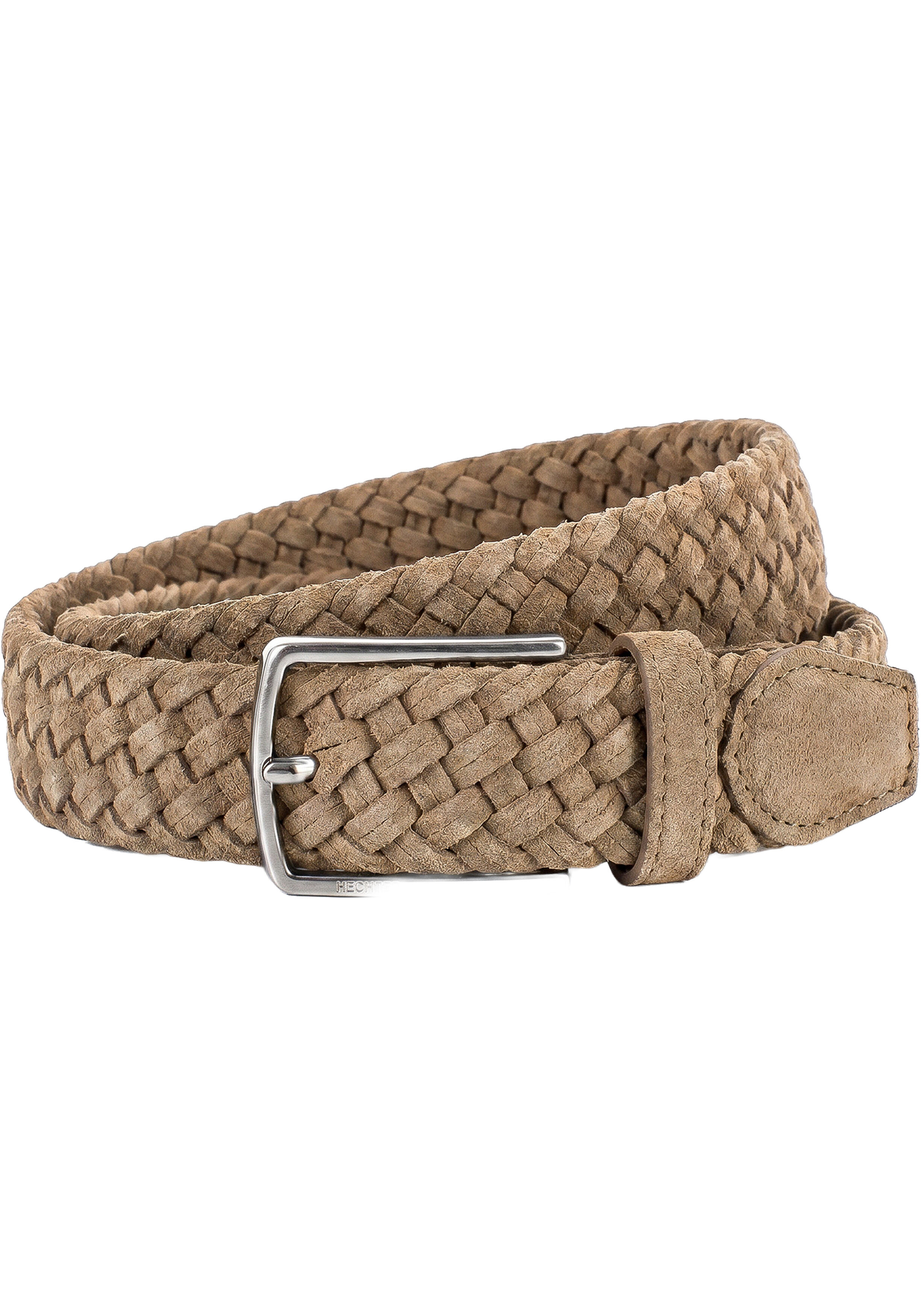 HECHTER leren heren riem, taupe
