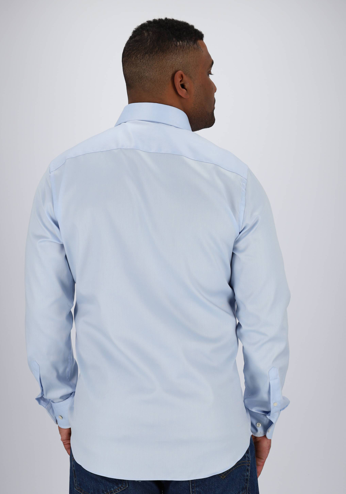 Profuomo slim fit overhemd, 2-ply twill, lichtblauw (contrast)  Profuomo slim fit overhemd, 2-ply twill, lichtblauw (contrast)