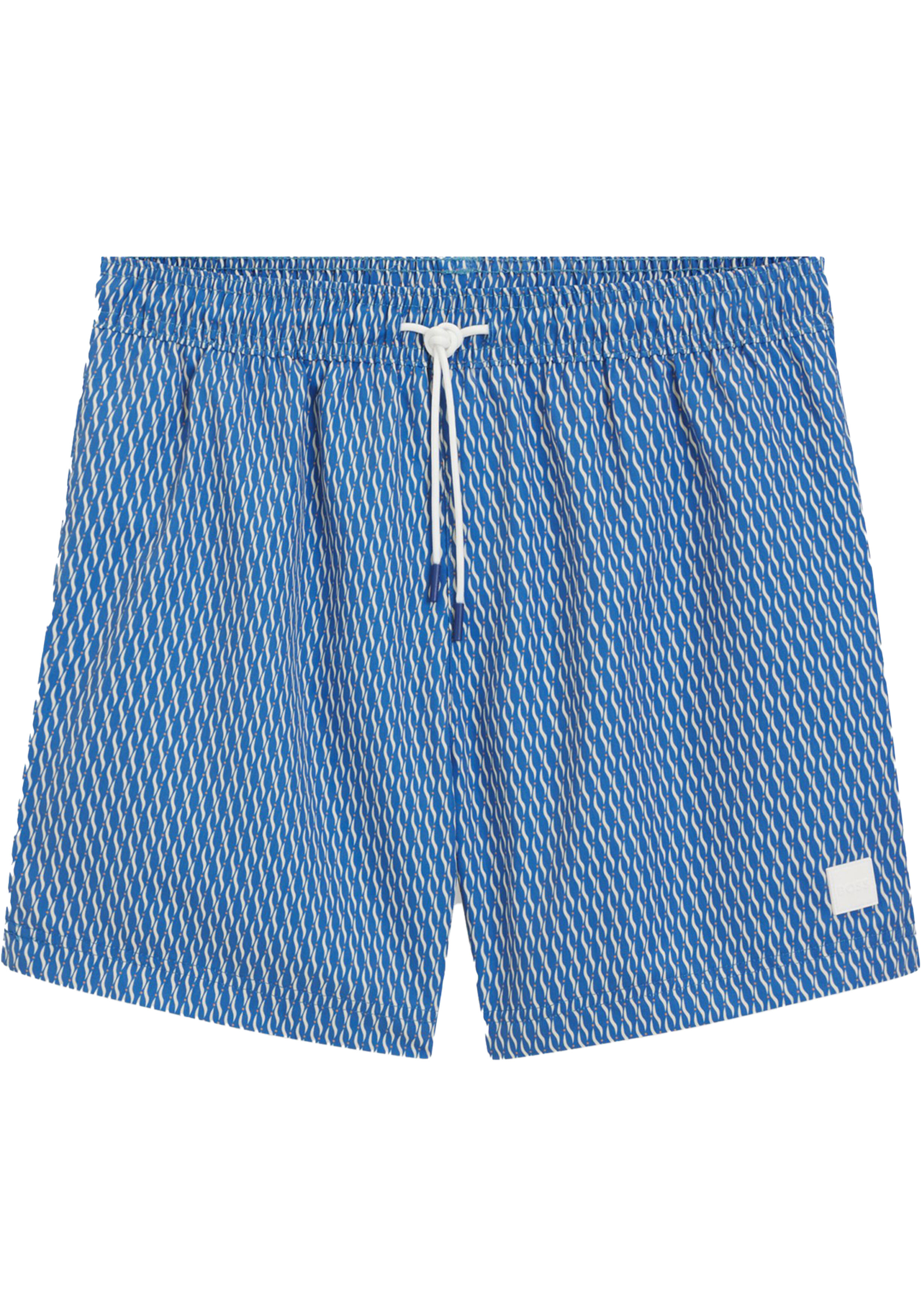 HUGO BOSS Vibe swim shorts, heren zwembroek, kobalt blauw dessin