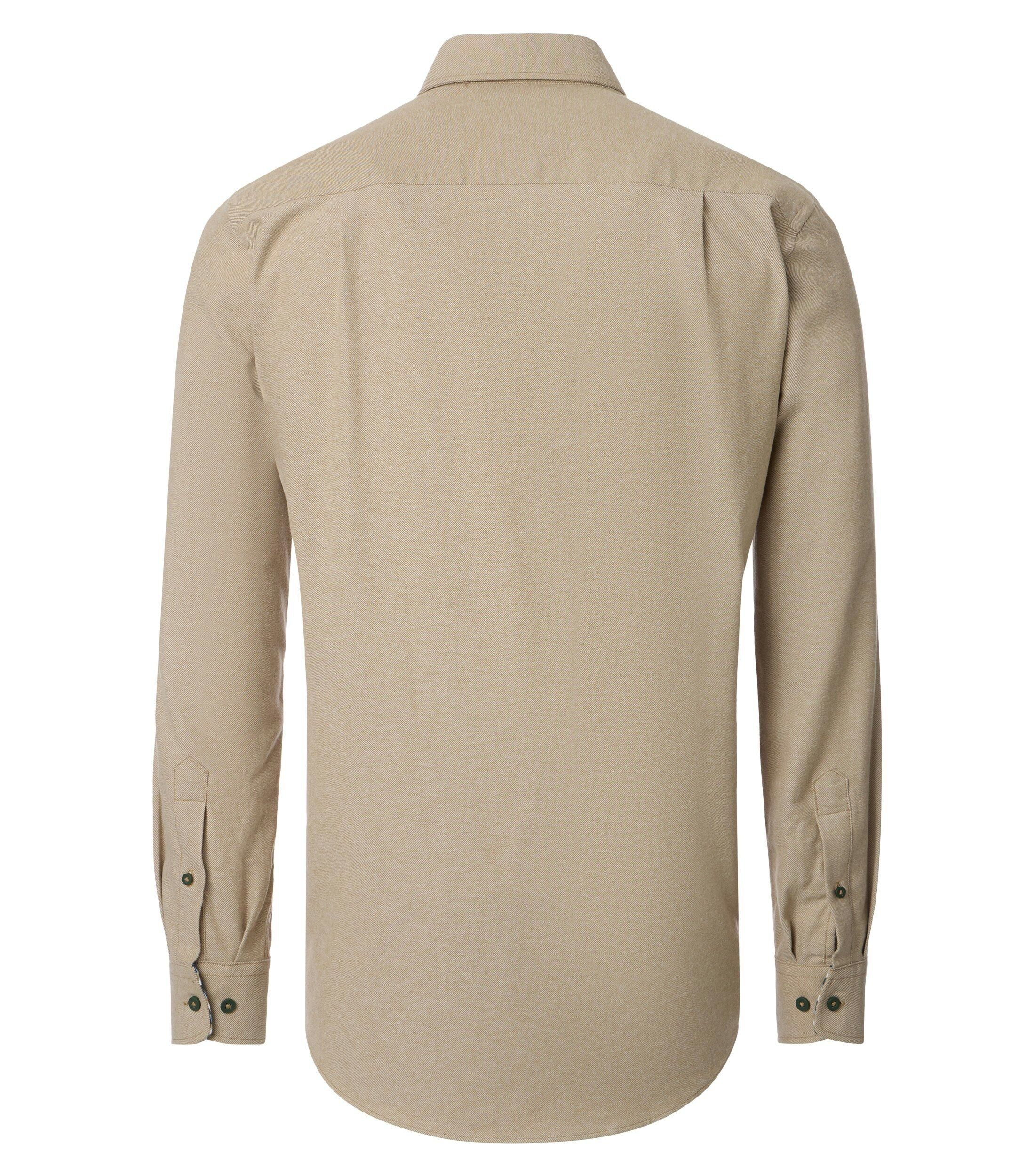 Redmond comfort fit overhemd, flanel, beige