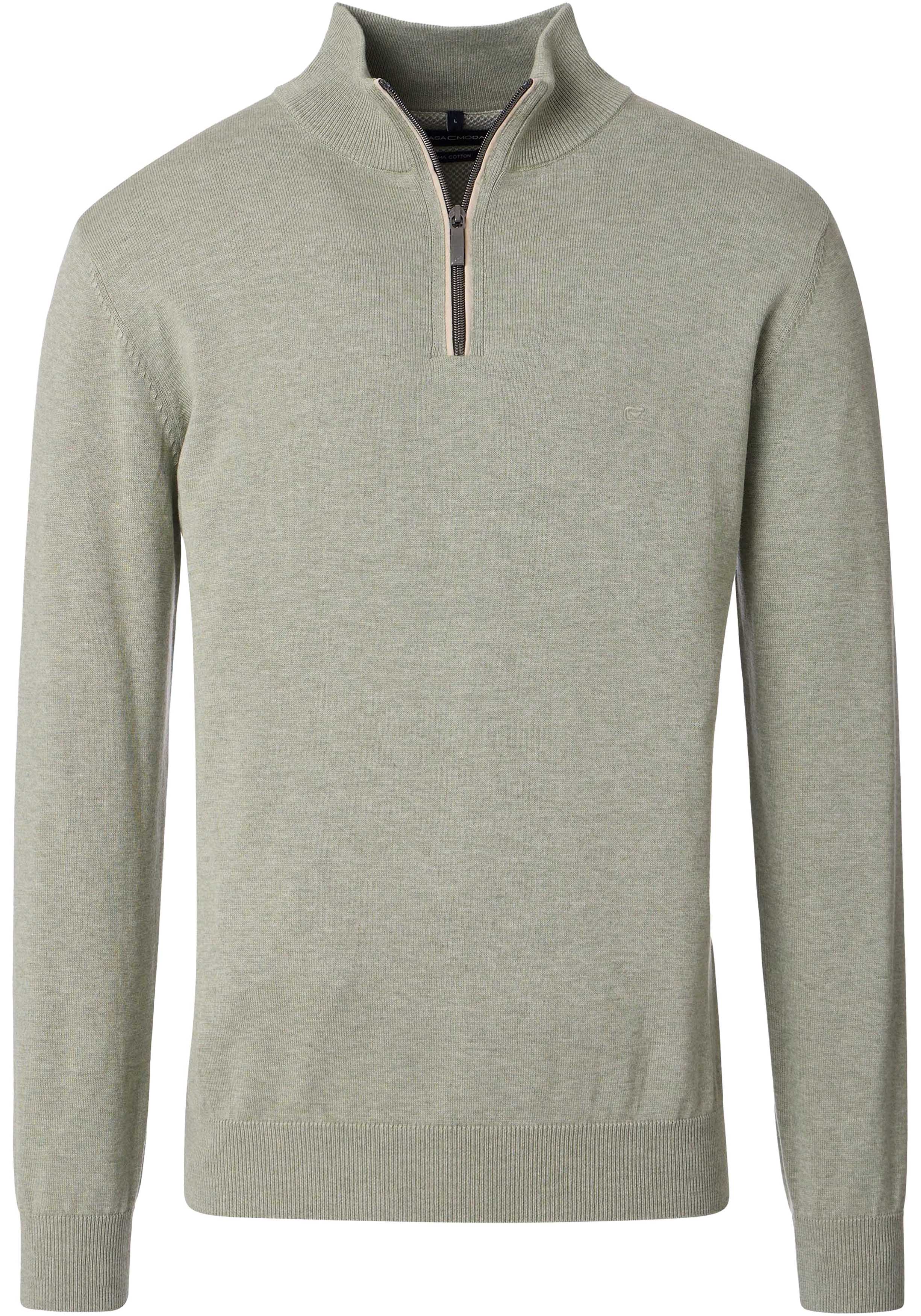 CASA MODA comfort fit schipperstrui, licht saliegroen