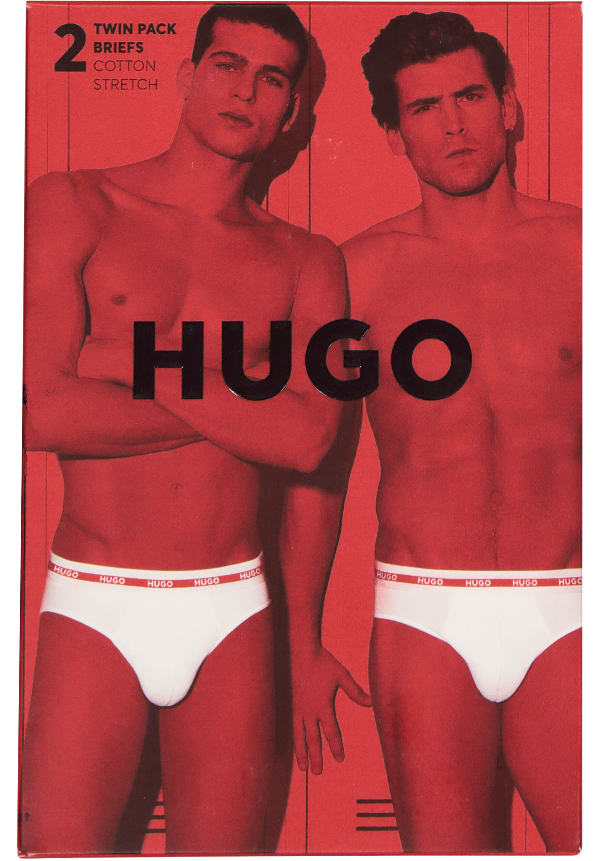 HUGO hipster briefs (2-pack), heren slips, wit