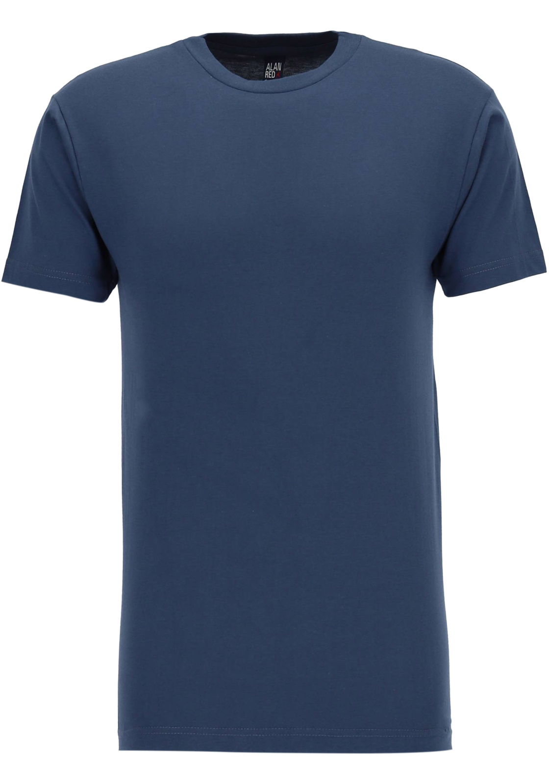 ALAN RED T-shirts Virginia (2-pack), O-hals, wit en denim blauw ALAN RED T-shirts Virginia (2-pack), O-hals, wit en denim blauw