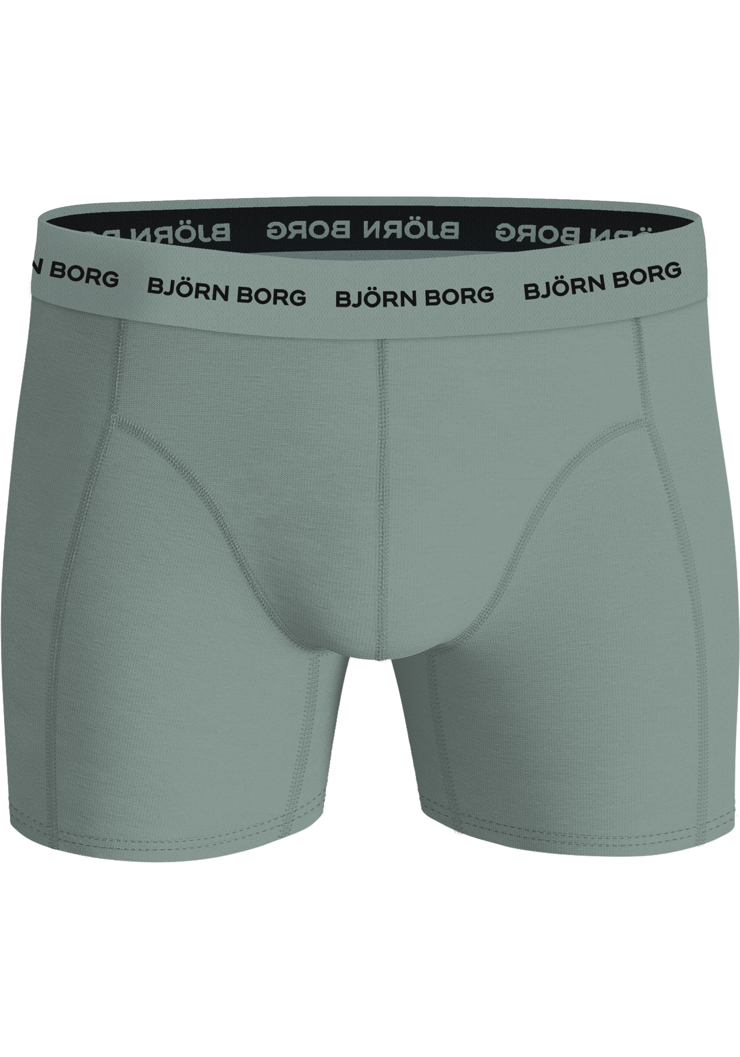 Bjorn Borg Cotton Stretch boxers, heren boxers normale lengte (3-pack), grijs, print, donkerblauw