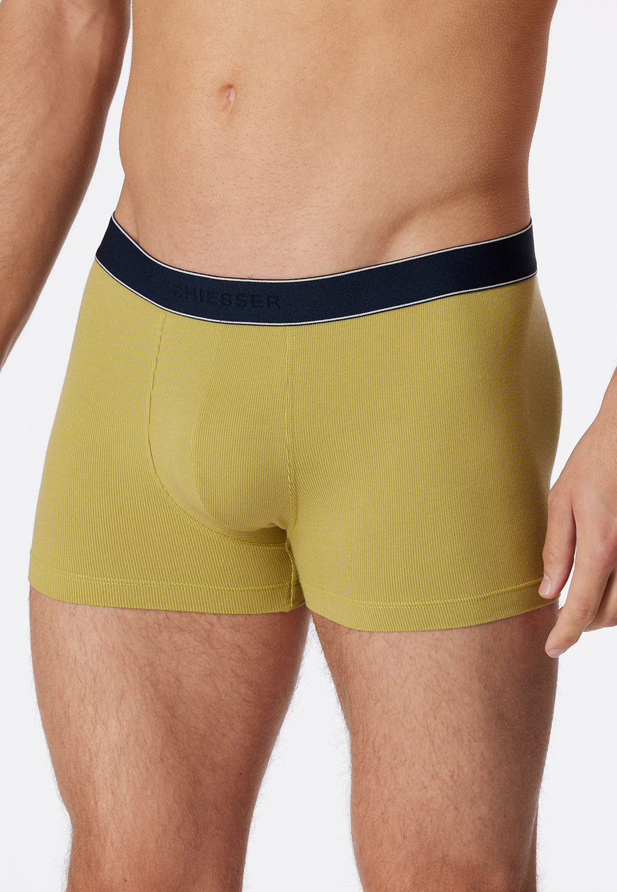 SCHIESSER Duality Function boxer (1-pack), heren modal gestreept short, okergeel 