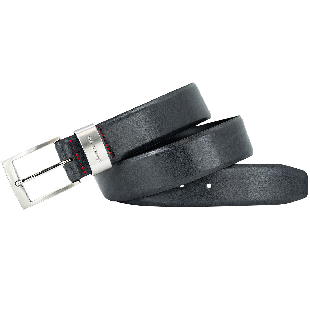 PIERRE CARDIN leren heren riem, grijs