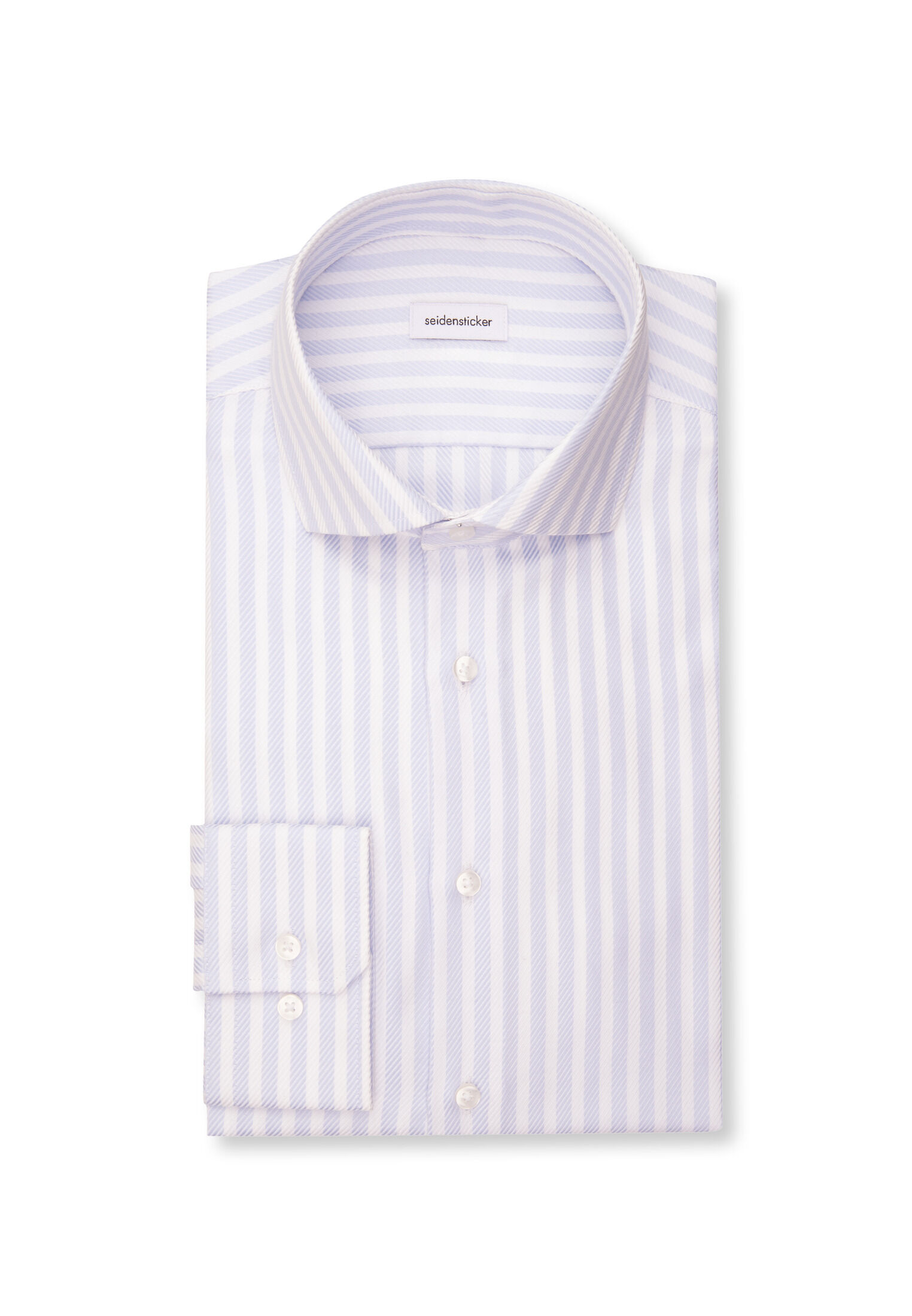 Seidensticker slim fit overhemd, popeline, blauw gestreept