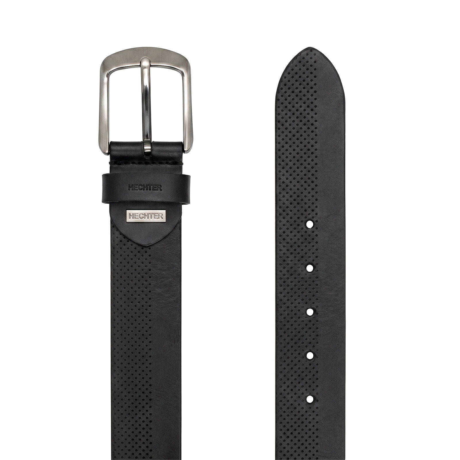 HECHTER leren heren riem, zwart