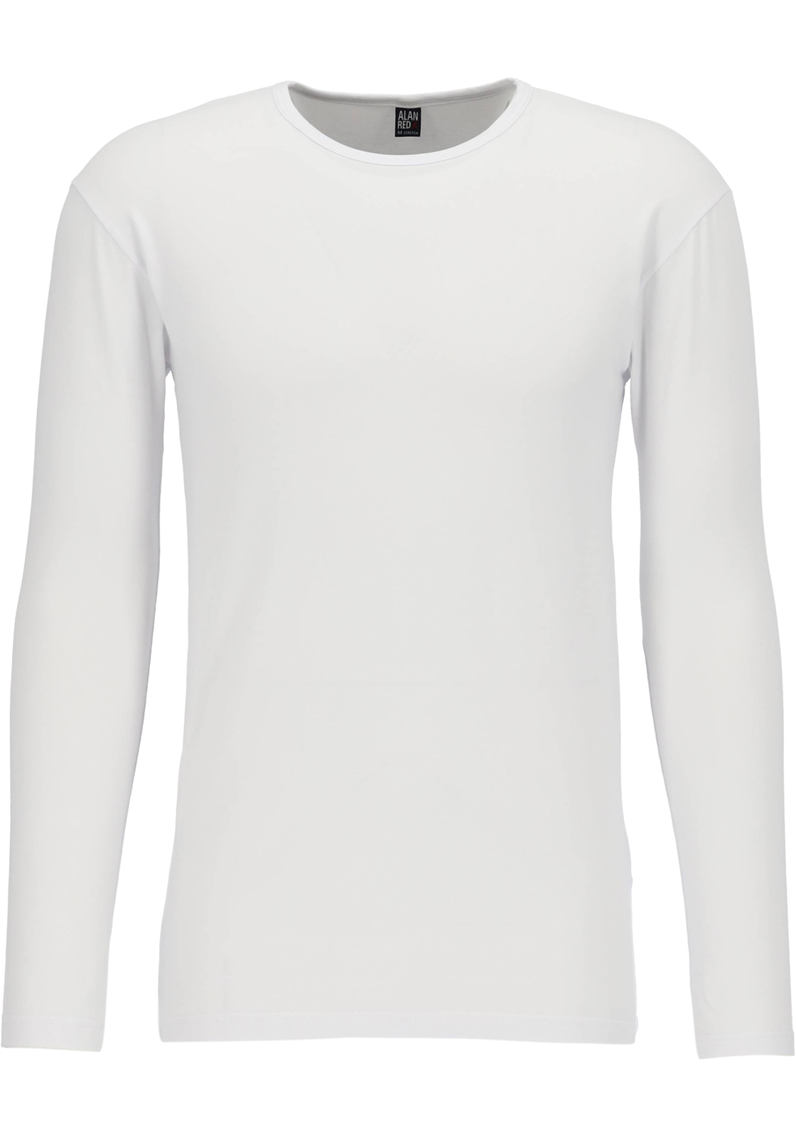 ALAN RED T-shirt Olbia (1-pack), O-hals lange mouw stretch, wit ALAN RED T-shirt Olbia (1-pack), O-hals lange mouw stretch, wit