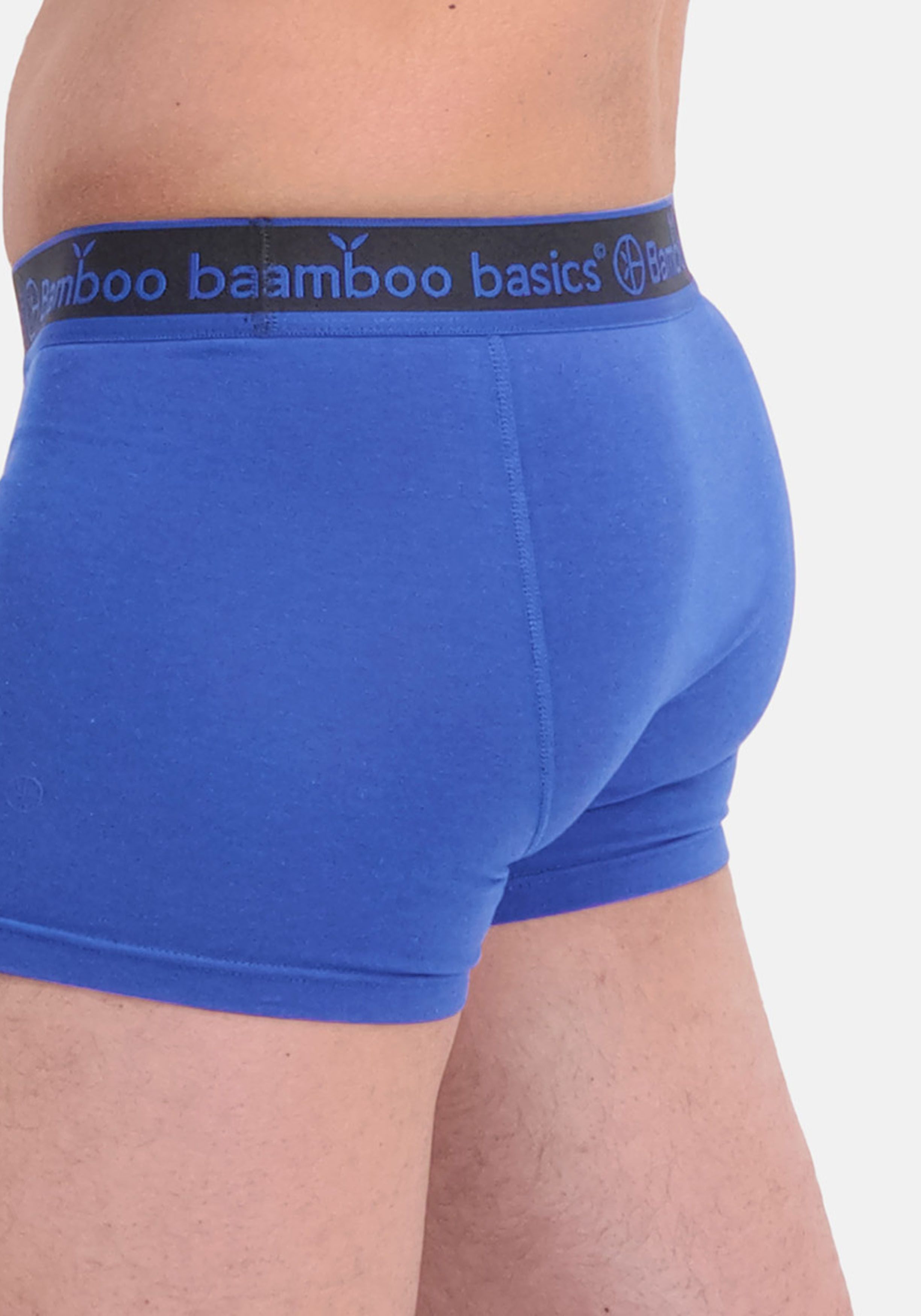 Bamboo Basics Liam trunk boxershorts (3-pack), heren korte boxershort, zwart, blauw, donkerblauw
