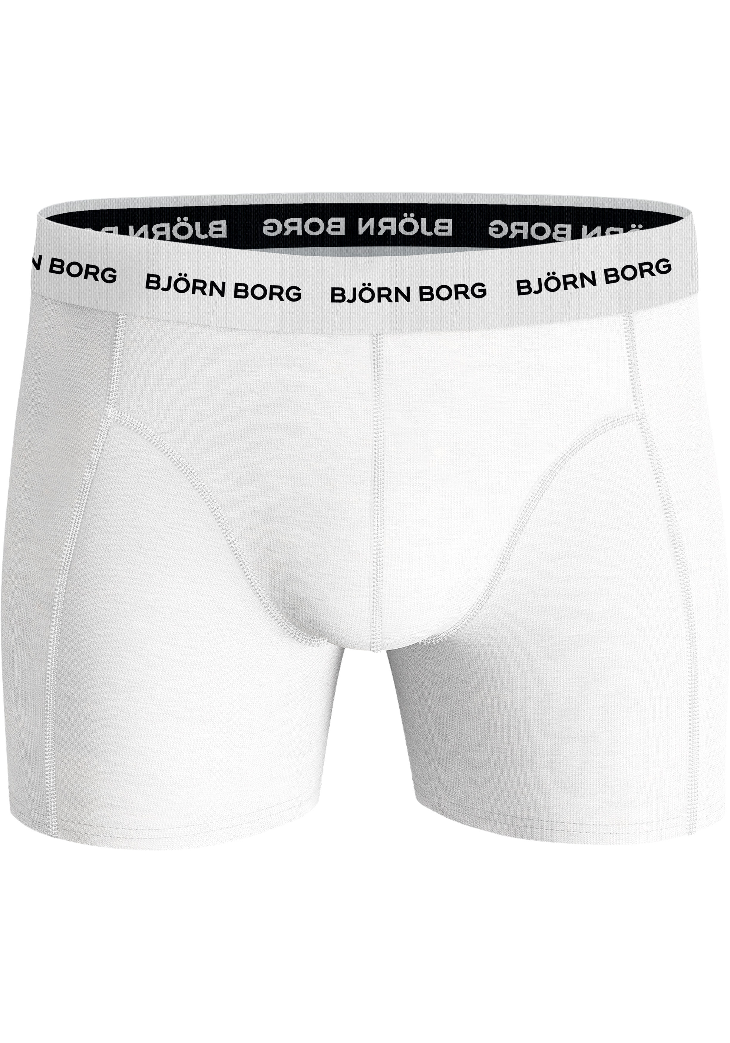Bjorn Borg Cotton Stretch boxers, heren boxers normale lengte (3-pack), grijs, zwart, wit
