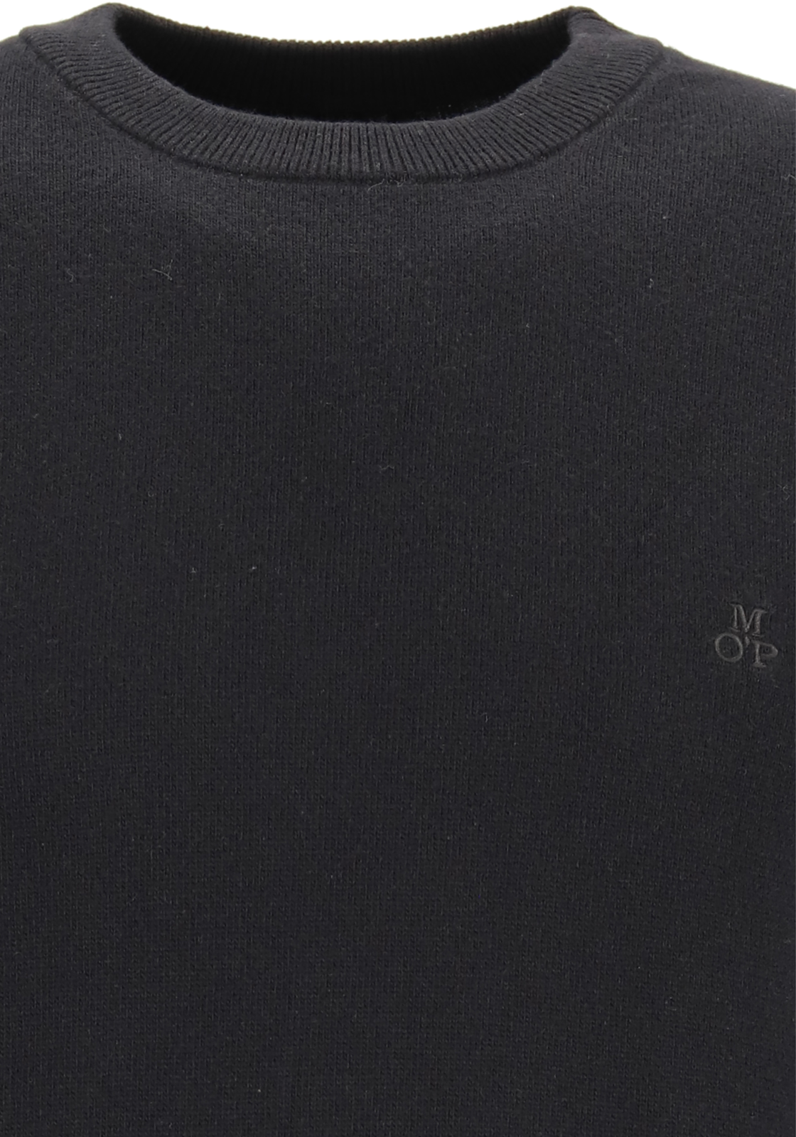 5-7325868307027-Marc_OPolo-MP_TR_zwart_329514460504990_details_HR Marc O'Polo regular fit pullover, heren trui wol- met katoenmengsel met O-hals, zwart (middeldik)