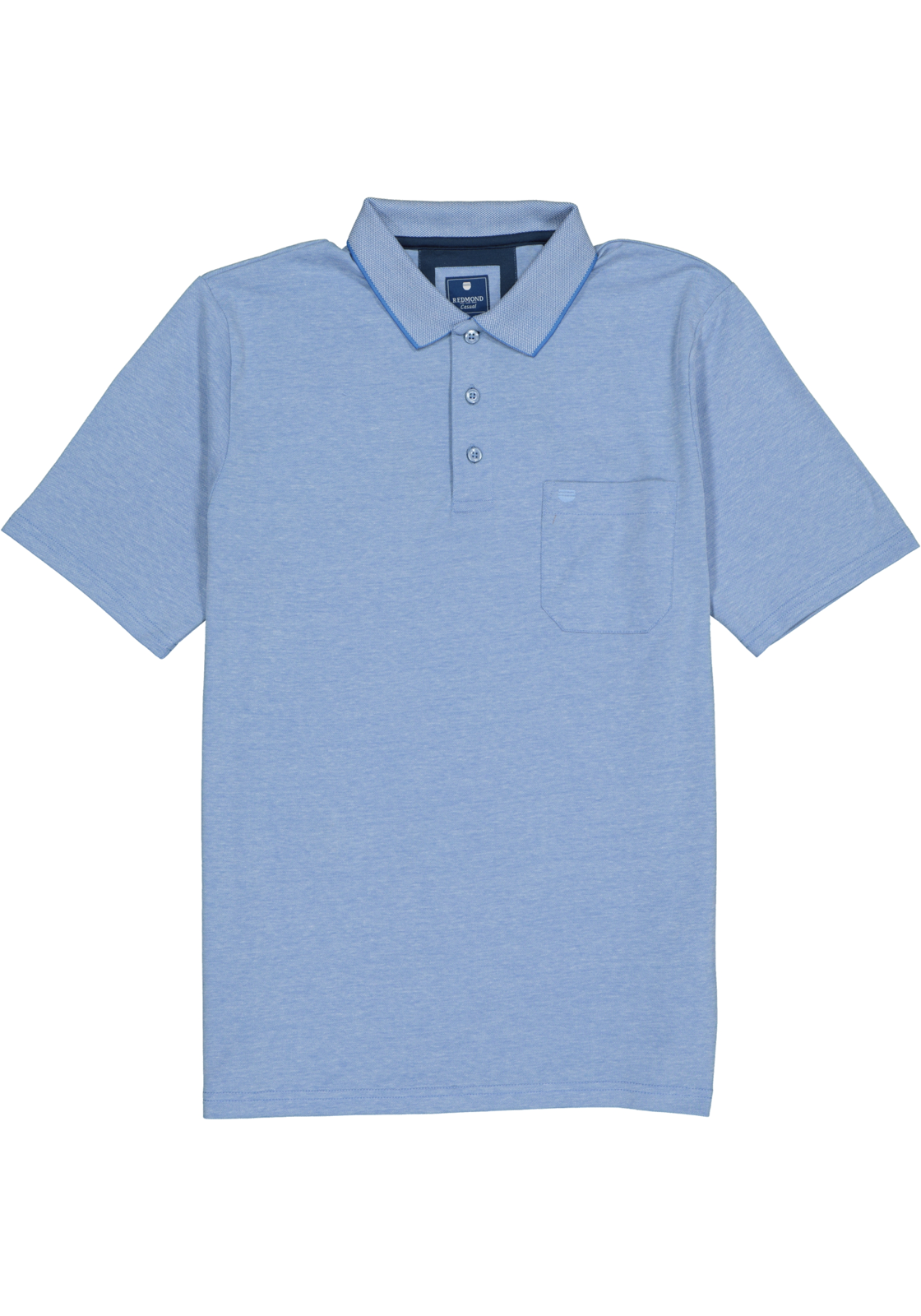 2-4049807537896_redmond_polo_HR Redmond regular fit poloshirt, midden blauw melange