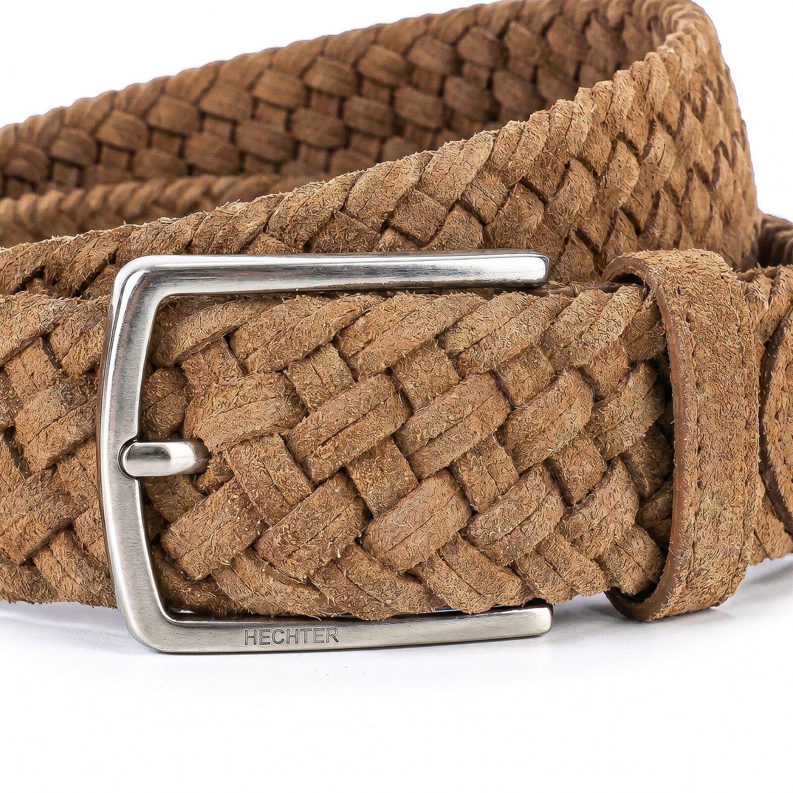 HECHTER leren heren riem, cognac