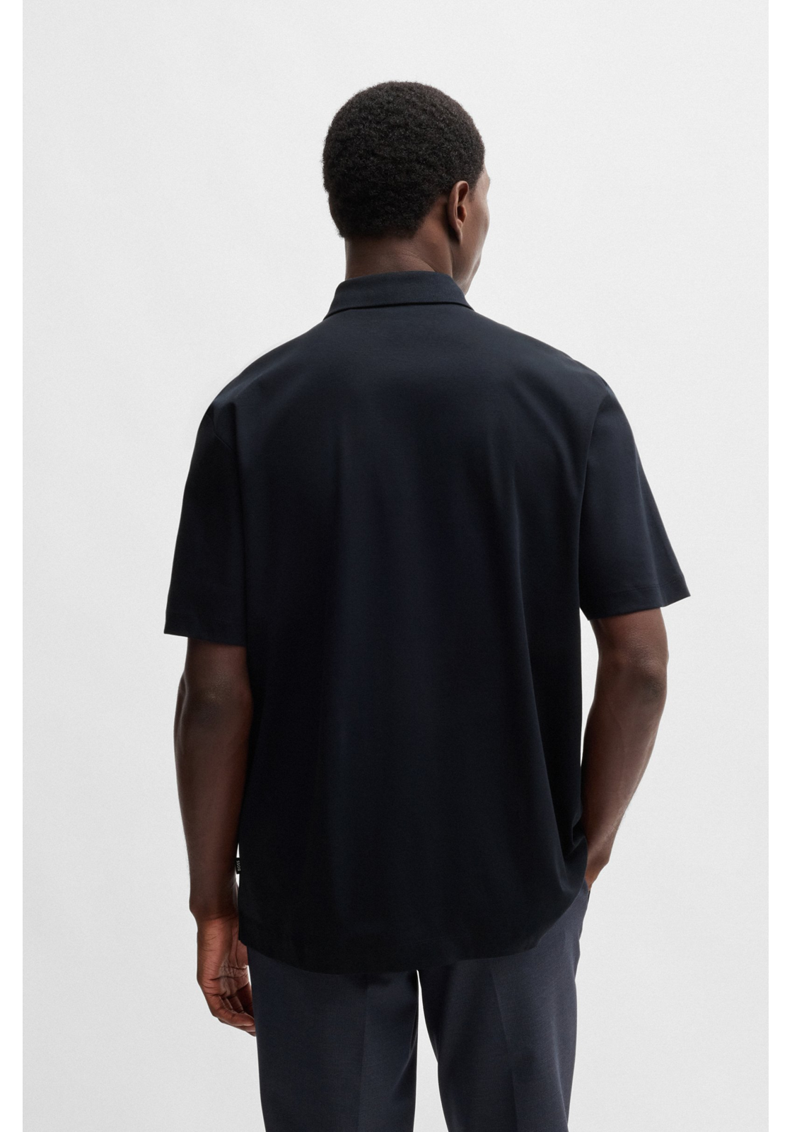 BOSS Parris regular fit heren polo, pique, donkerblauw BOSS Parris regular fit heren polo, pique, donkerblauw