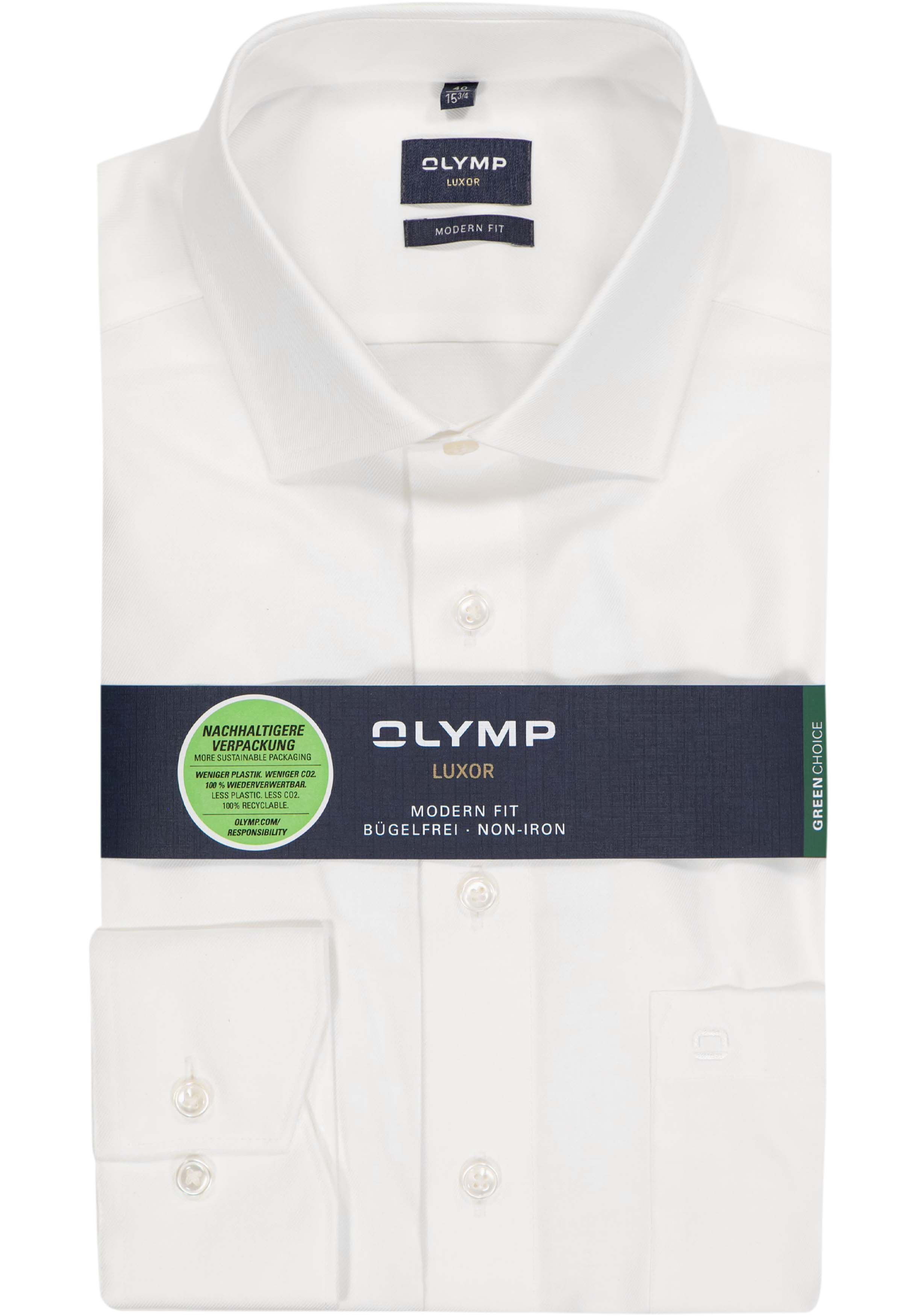 OLYMP Luxor modern fit overhemd, beige twill