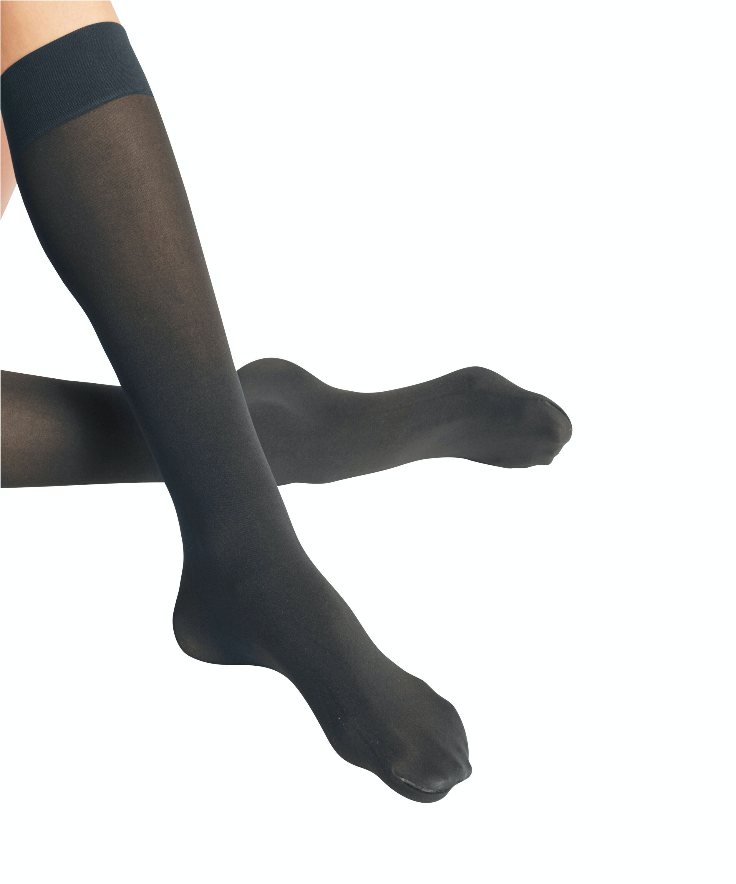 FALKE Pure Matt 50 DEN dames kniekousen, antraciet grijs (graphite)