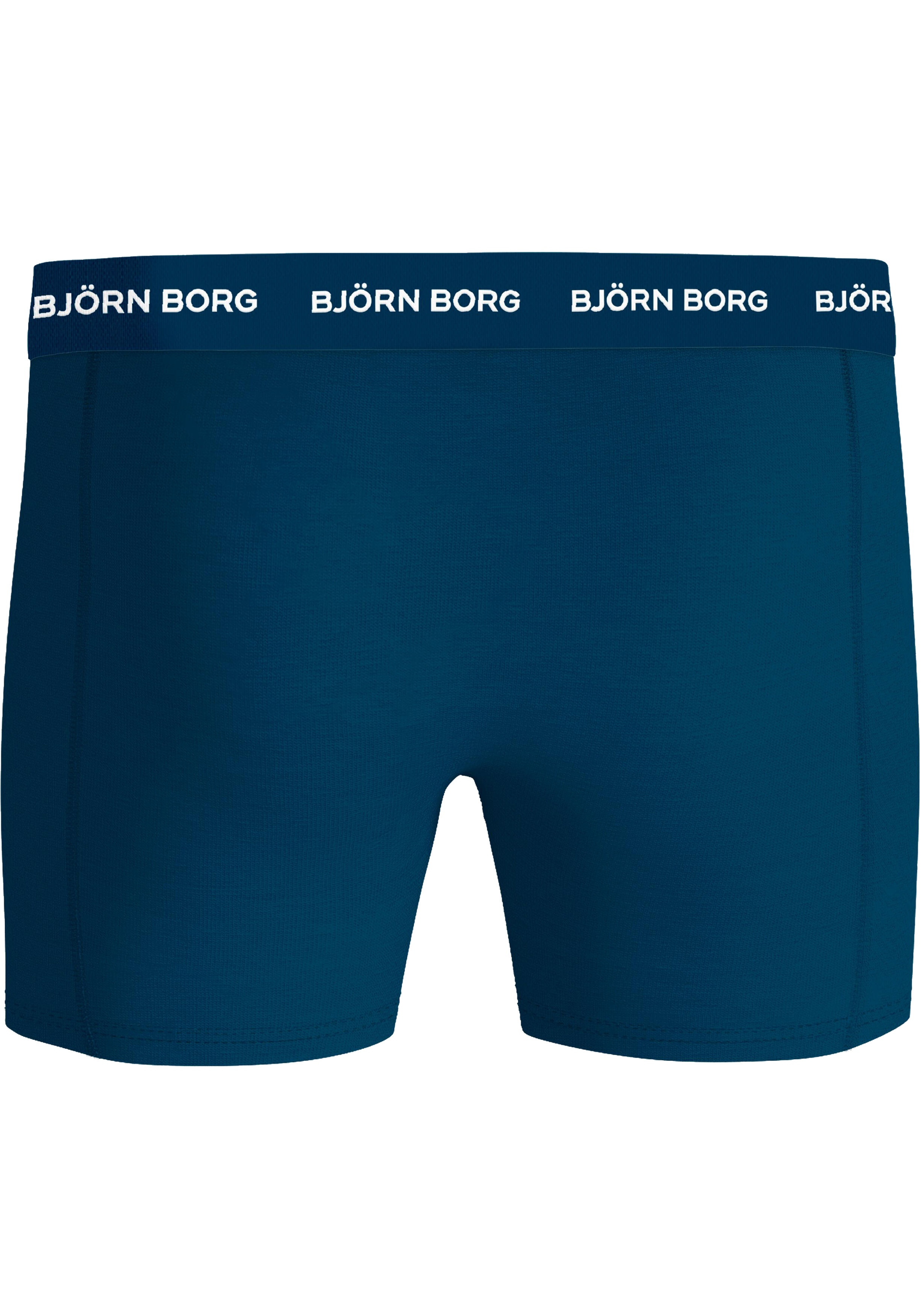 Bjorn Borg Cotton Stretch boxers, heren boxers normale lengte (5-pack), grijs, navy blauw, groen, groen, navy blauw
