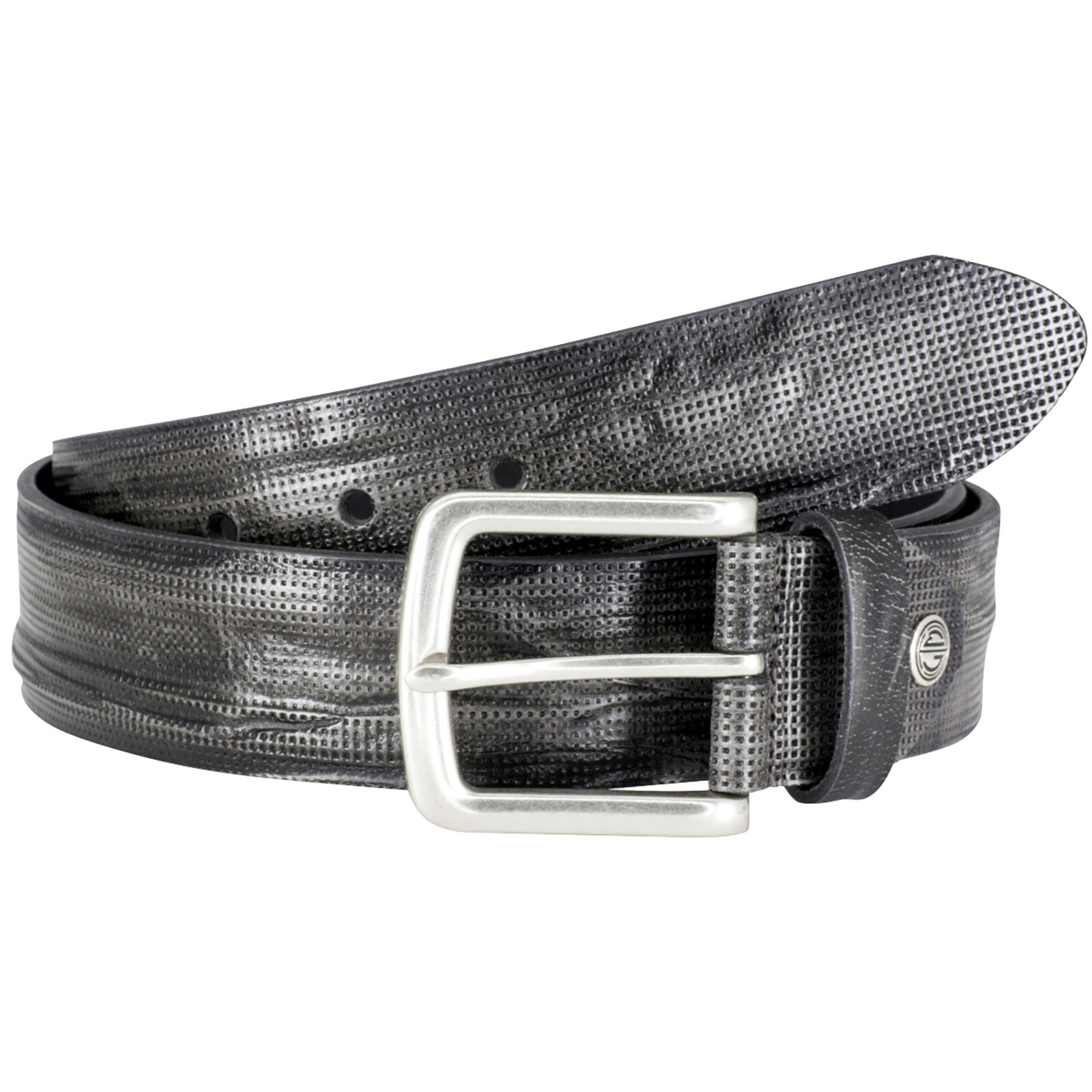 LINDENMANN leren heren riem, grijs