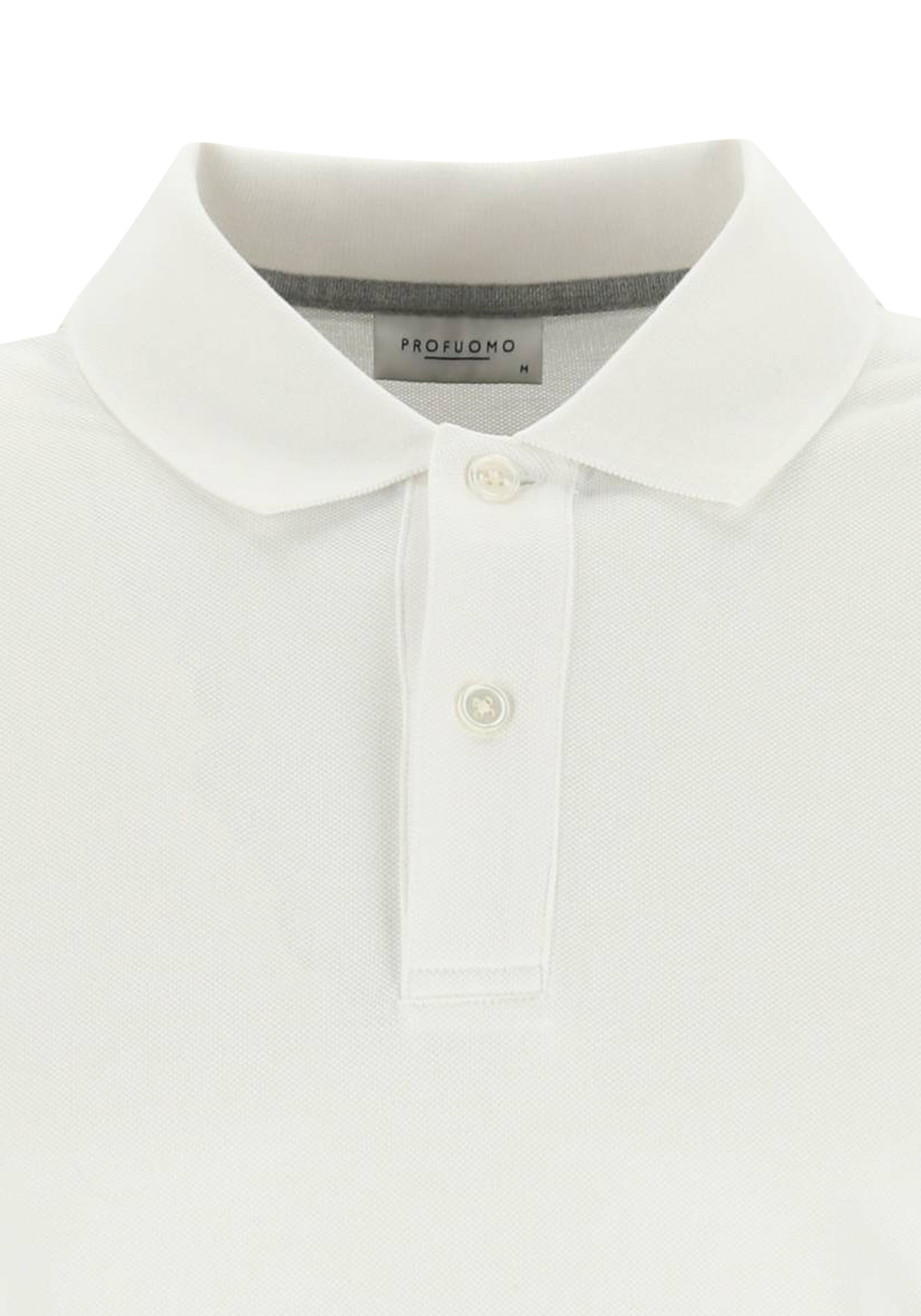 Profuomo slim fit heren polo, wit