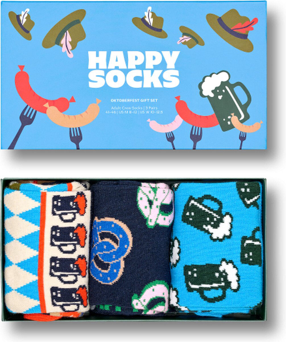 Happy Socks Oktoberfest Gift Set (3-pack), unisex sokken in cadeauverpakking