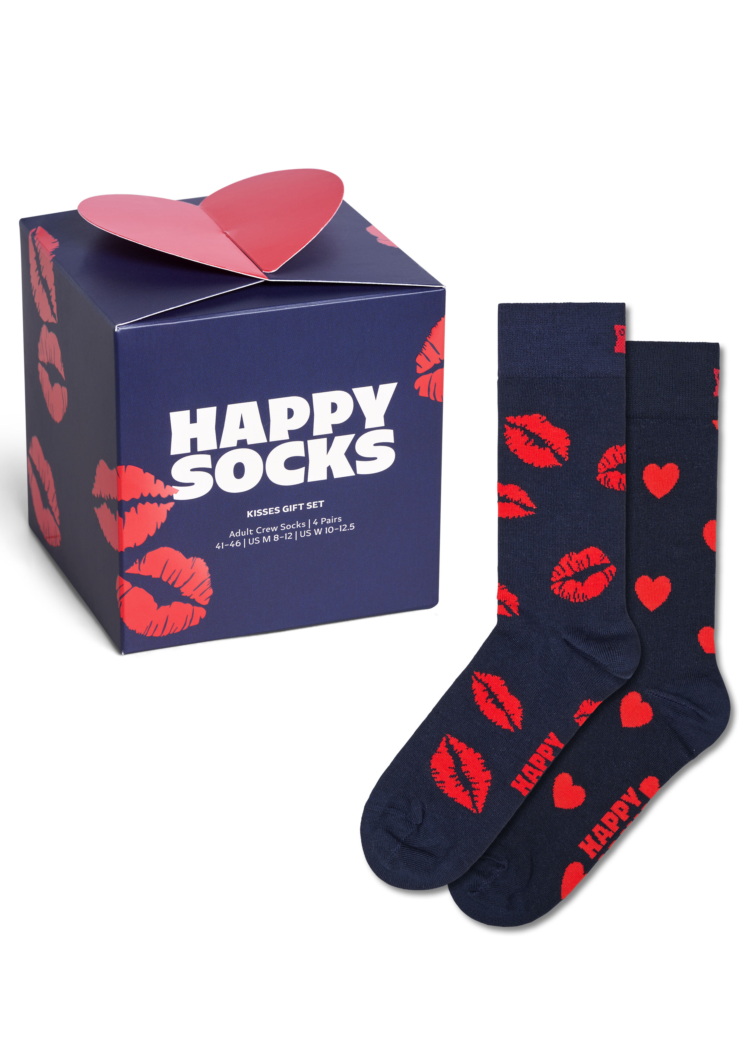 Happy Socks Valentine’s Socks Gift Set (2-pack), unisex sokken in cadeauverpakking, blauw