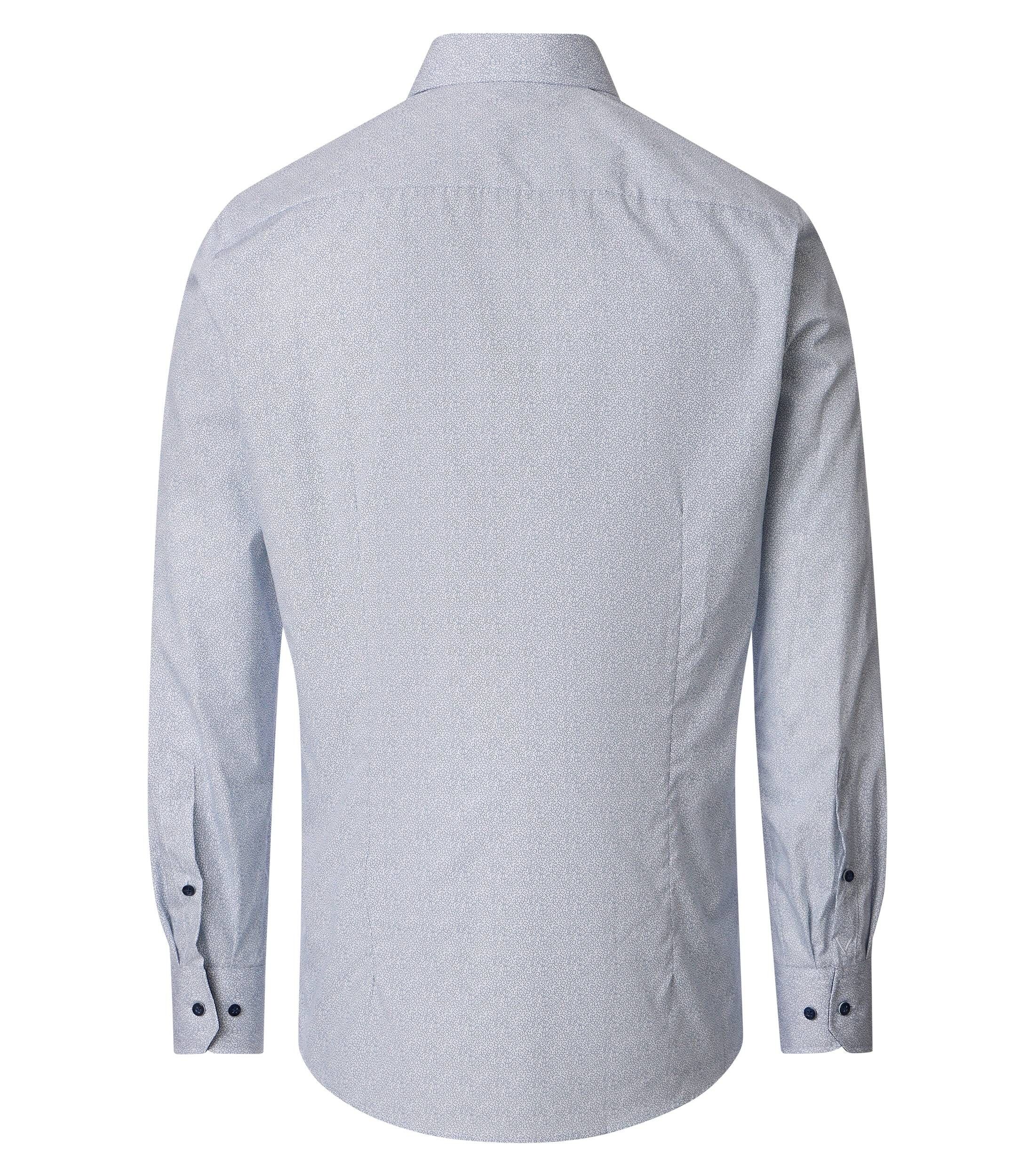 VENTI modern fit overhemd, popeline, wit, blauw dessin