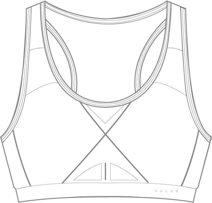 FALKE madison low support dames sportbeha, wit (white)