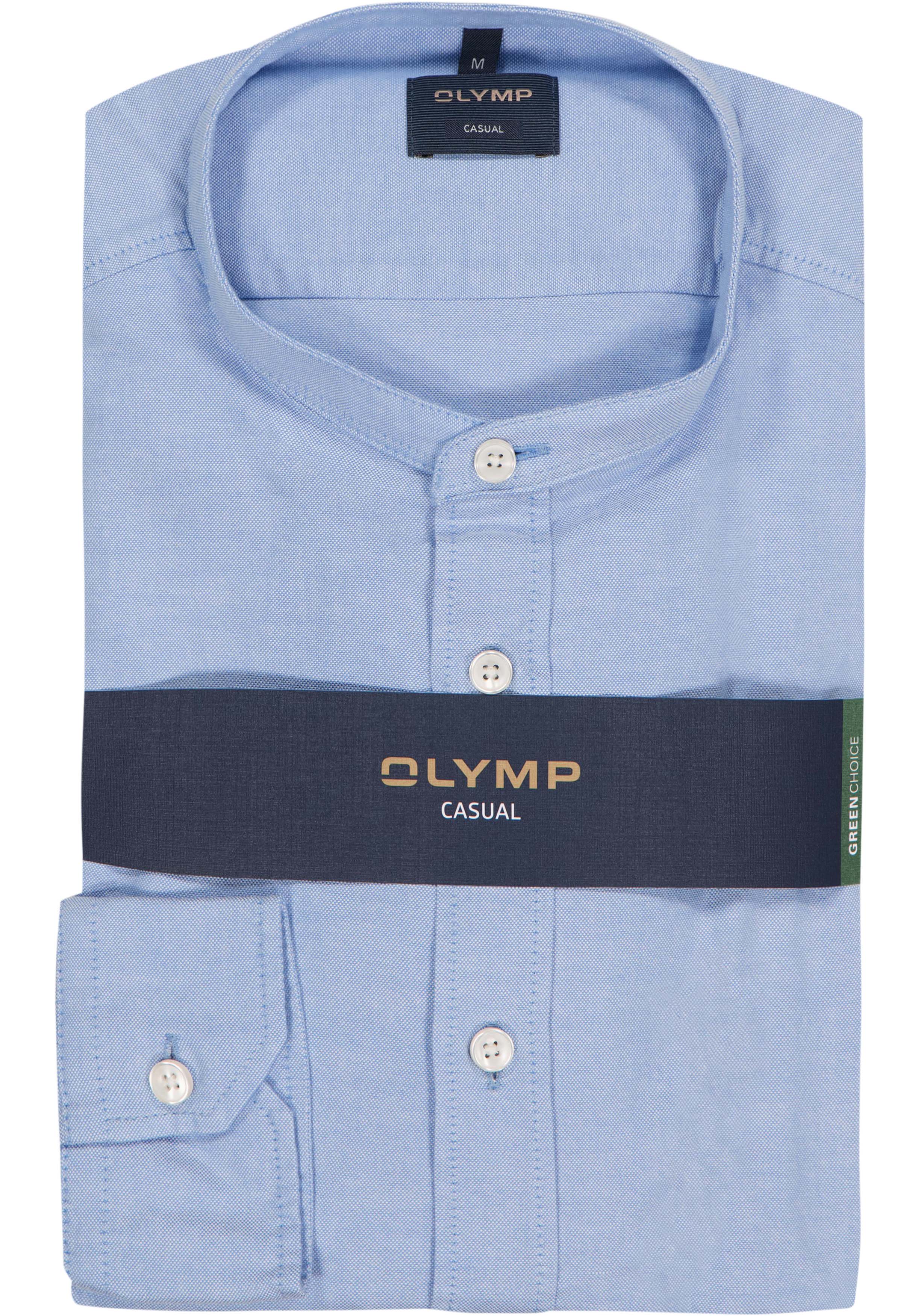 OLYMP Casual regular fit overhemd, Oxford, blauw