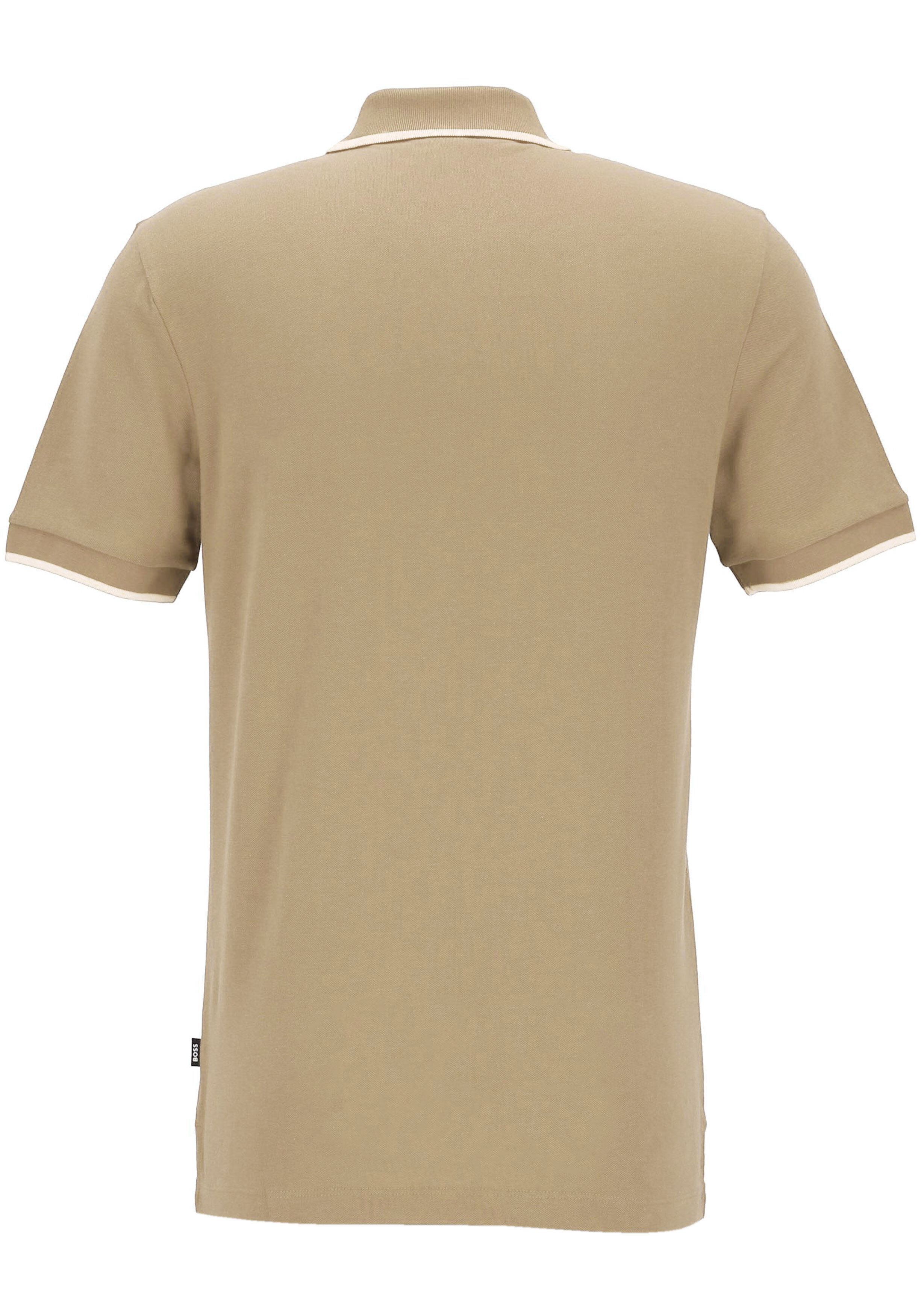 BOSS Parlay regular fit polo, pique, beige