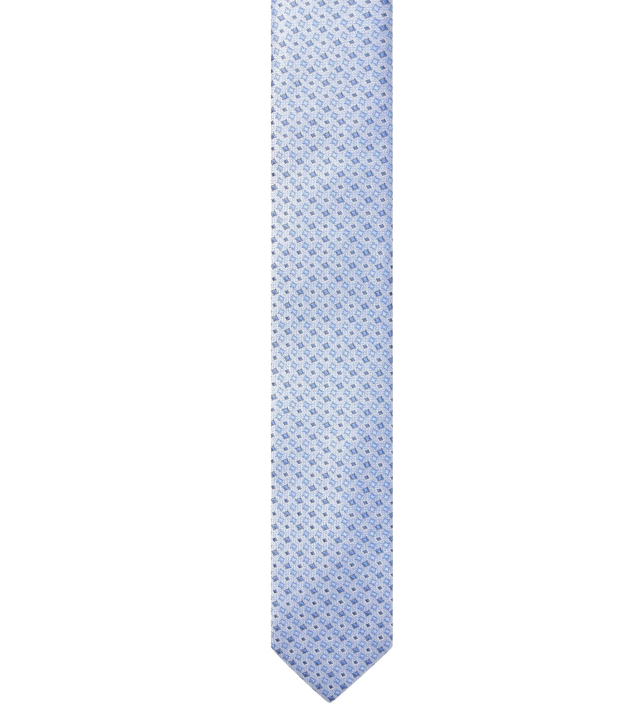 VENTI stropdas, blauw met wit en beige dessin