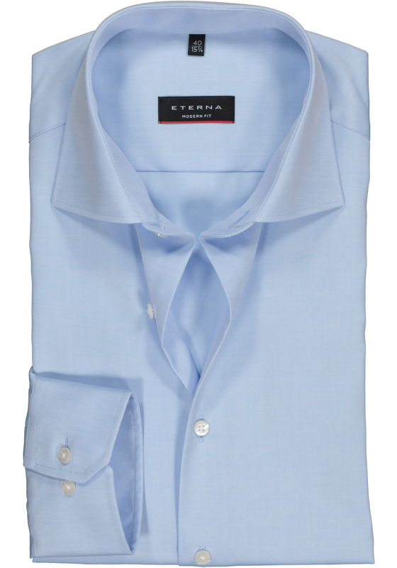 ETERNA modern fit overhemd, niet doorschijnend twill heren overhemd, lichtblauw ETERNA modern fit overhemd, niet doorschijnend twill heren overhemd, lichtblauw