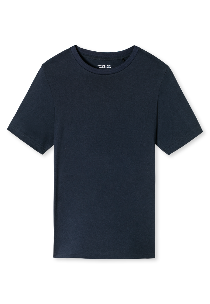 SCHIESSER Mix + Relax Shirt 1/2 arm, heren T-shirt korte mouw, nachtblauw