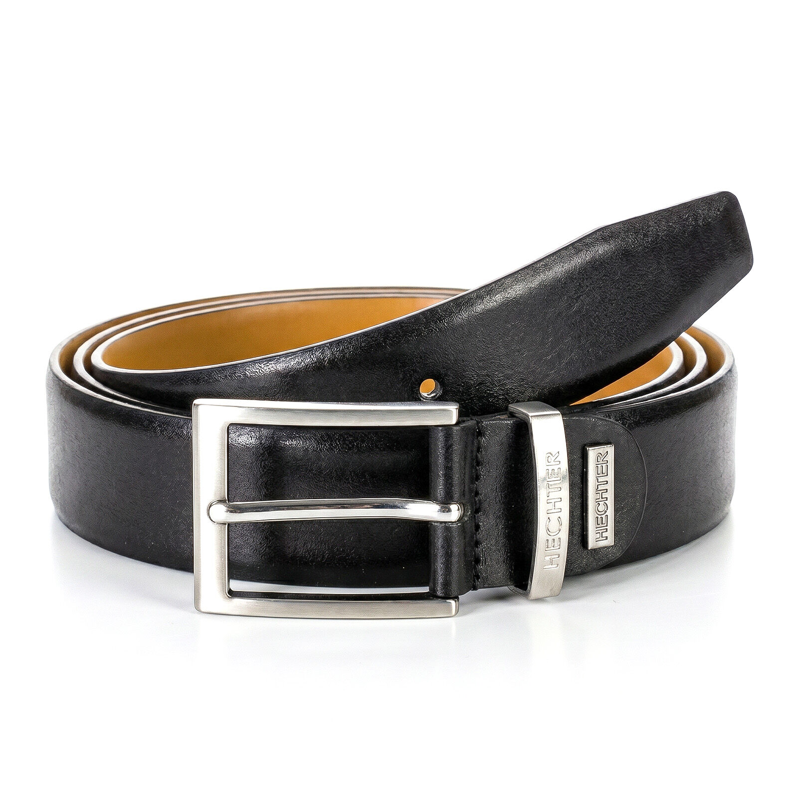 HECHTER leren heren riem, zwart
