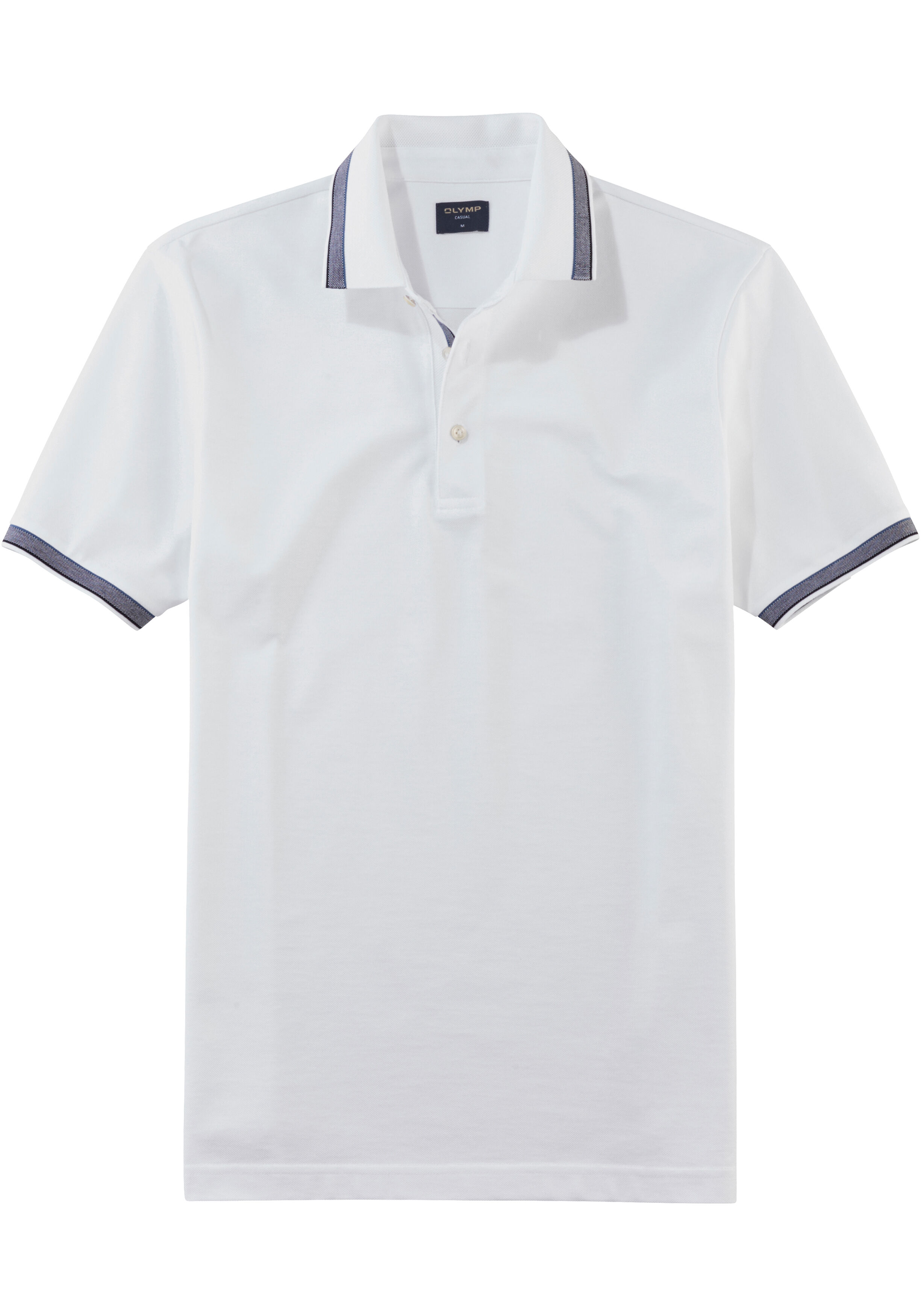 OLYMP Polo Casual, modern fit polo, wit